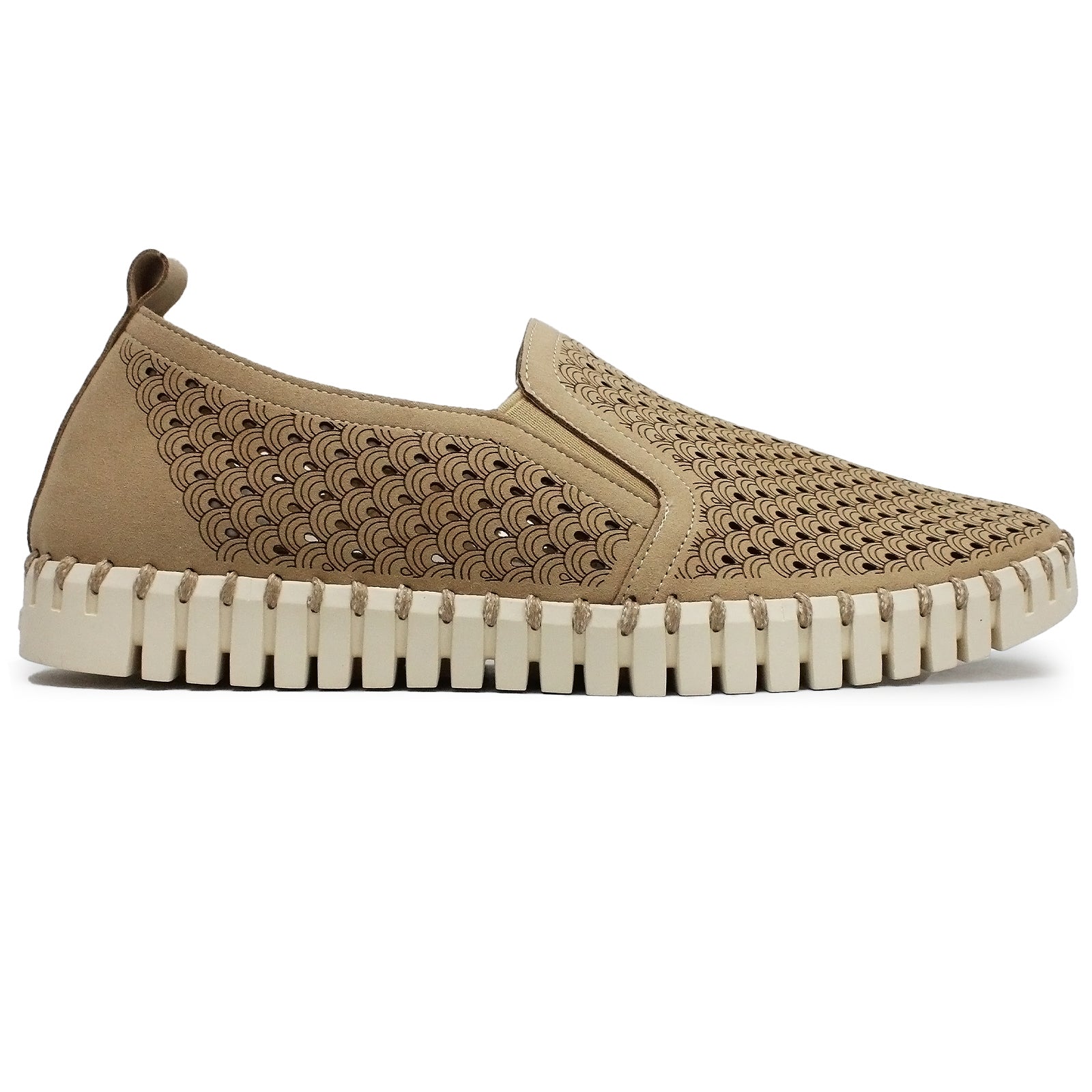 Ilse Jacobsen Tulip 140 Textile Mens Shoes#color_latte