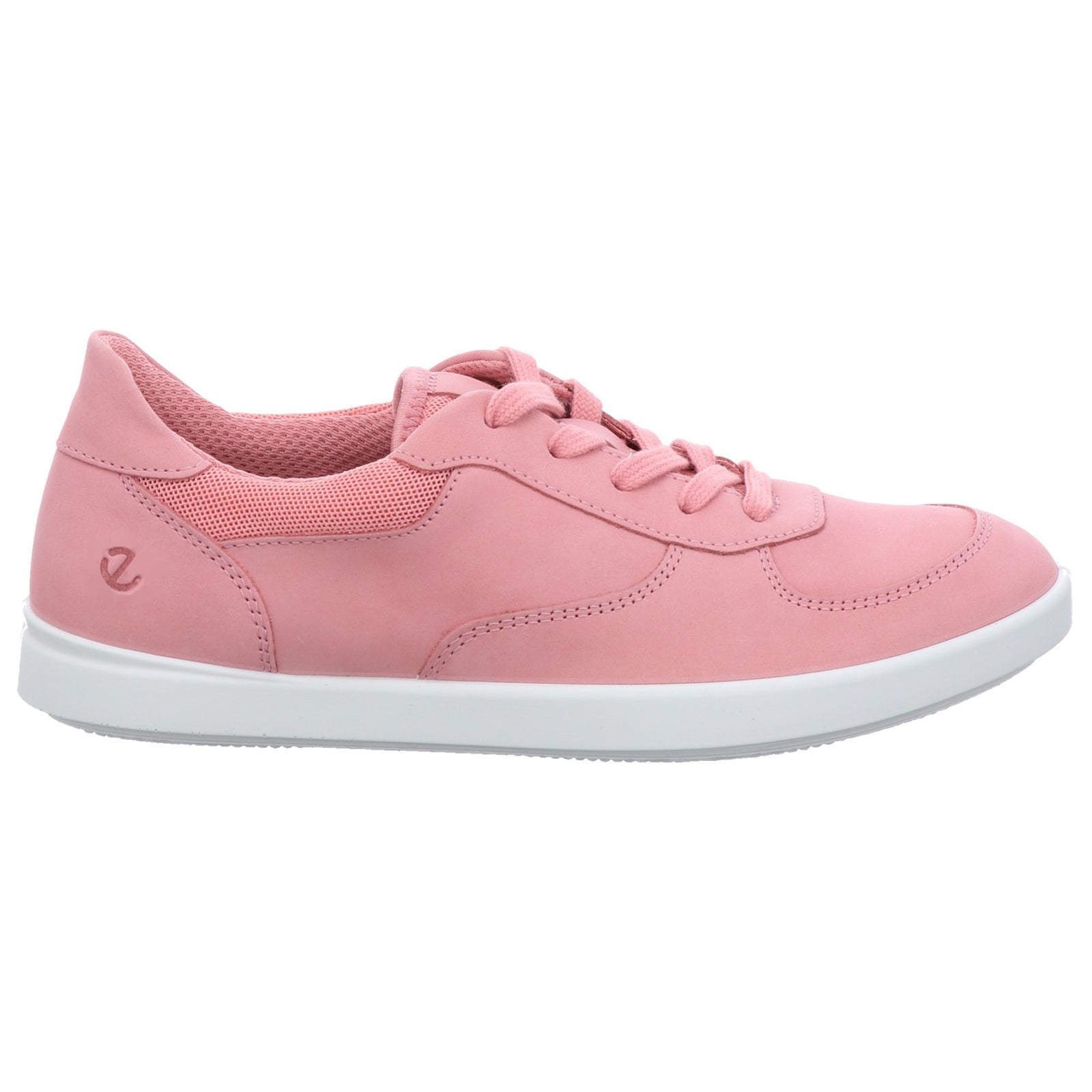 Ecco Leisure Nubuck Leather Womens Trainers#color_old rose