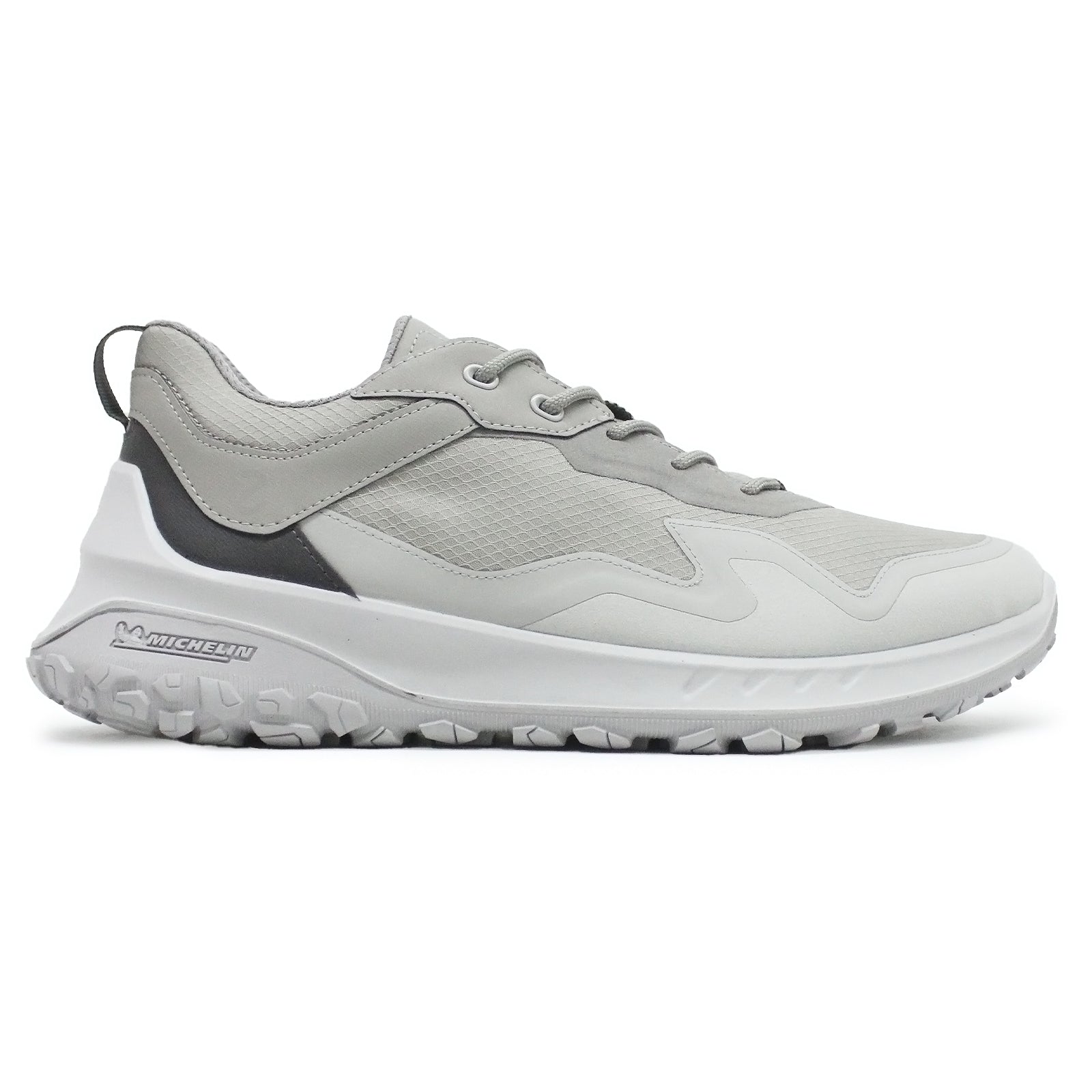 Ecco Ult-trn Textile Leather Mens Trainers#color_concrete wild dove magnet