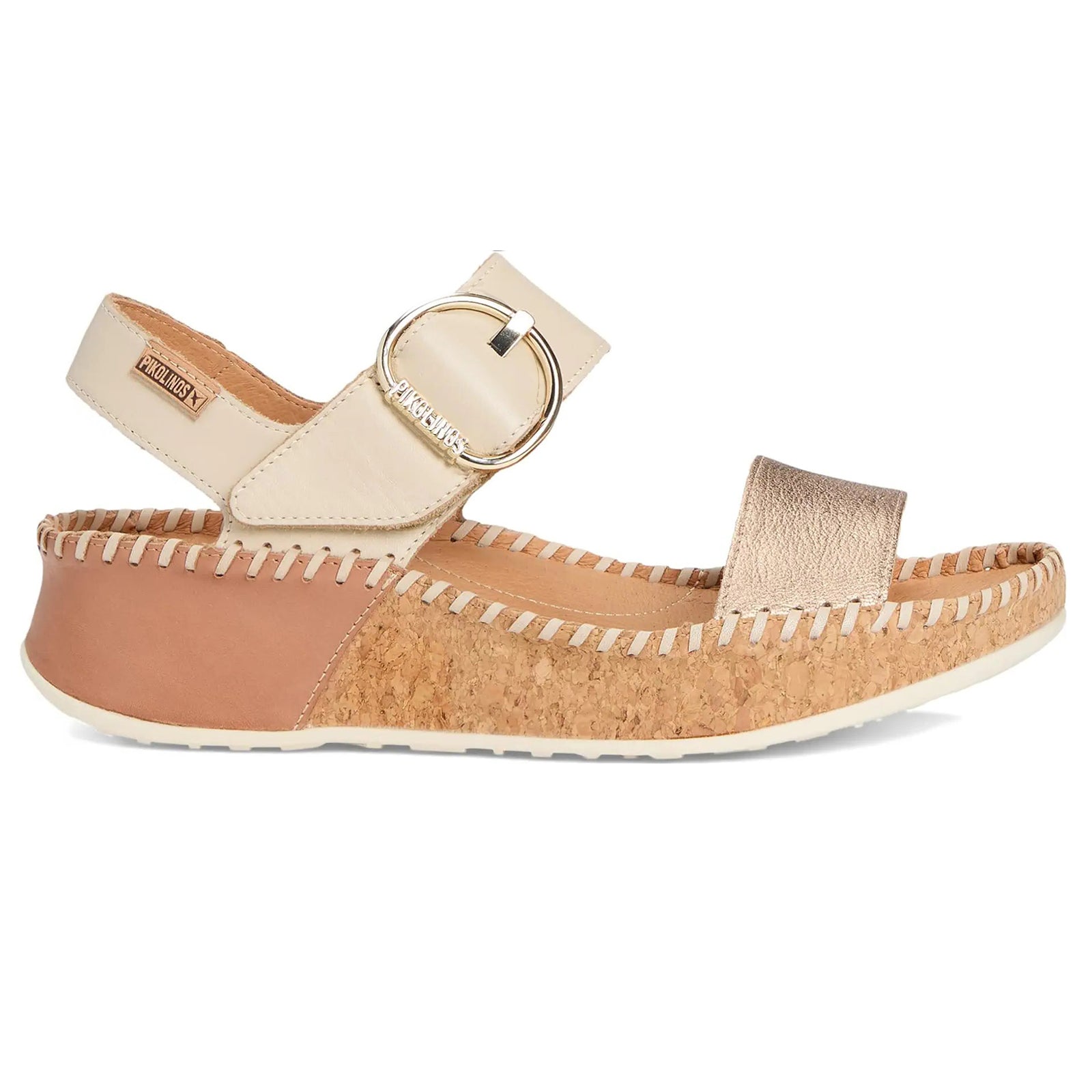 Pikolinos Marina W1C-0709CLC1 Leather Womens Sandals#color_champagne