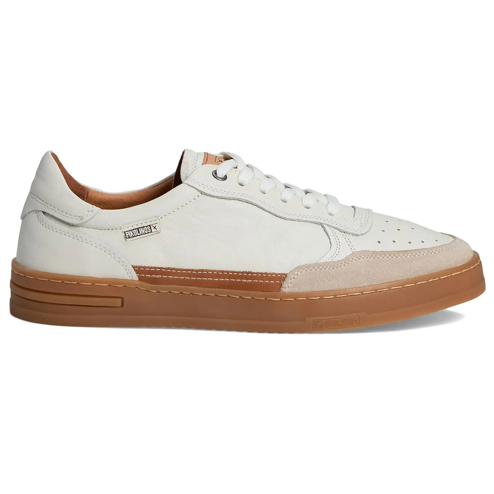 Pikolinos Xativa M1K Leather Mens Trainers#color_off white