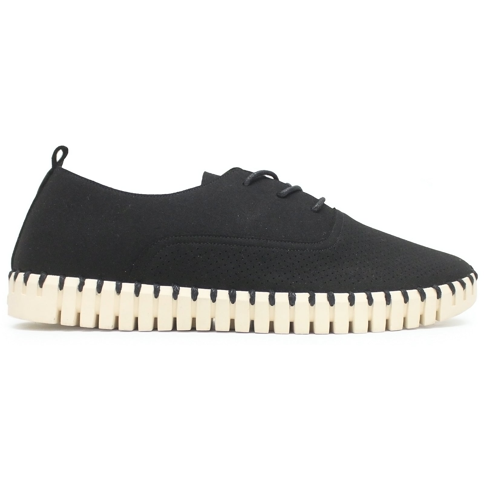 Ilse Jacobsen Tulip 145 Nylon Polyurethane Mens Shoes#color_black pearled ivory