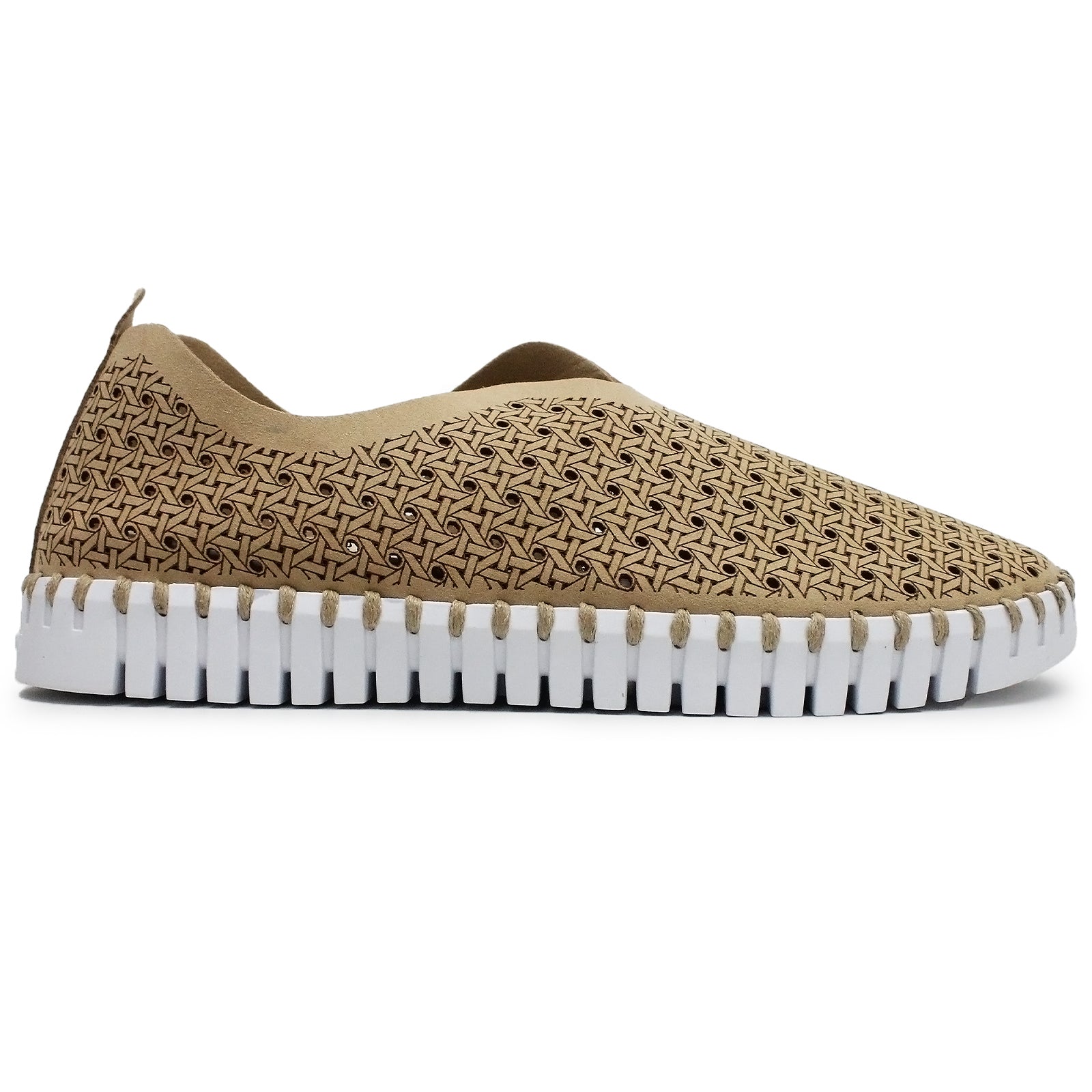 Ilse Jacobsen Tulip 4031 Nylon Polyurethane Womens Shoes#color_latte white