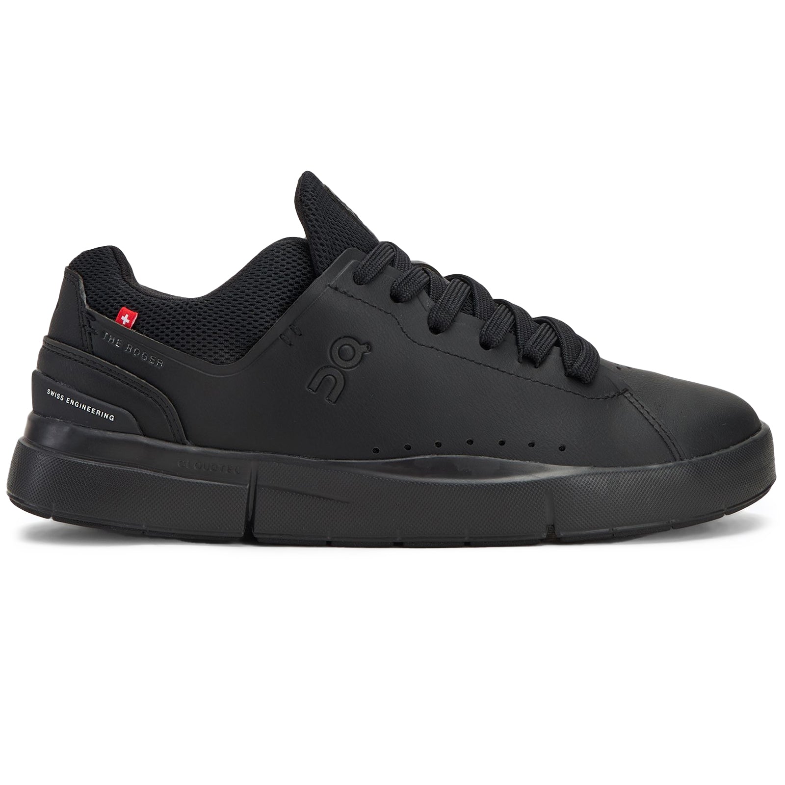 On The Roger Advantage Polyurethane Womens Trainers#color_all black