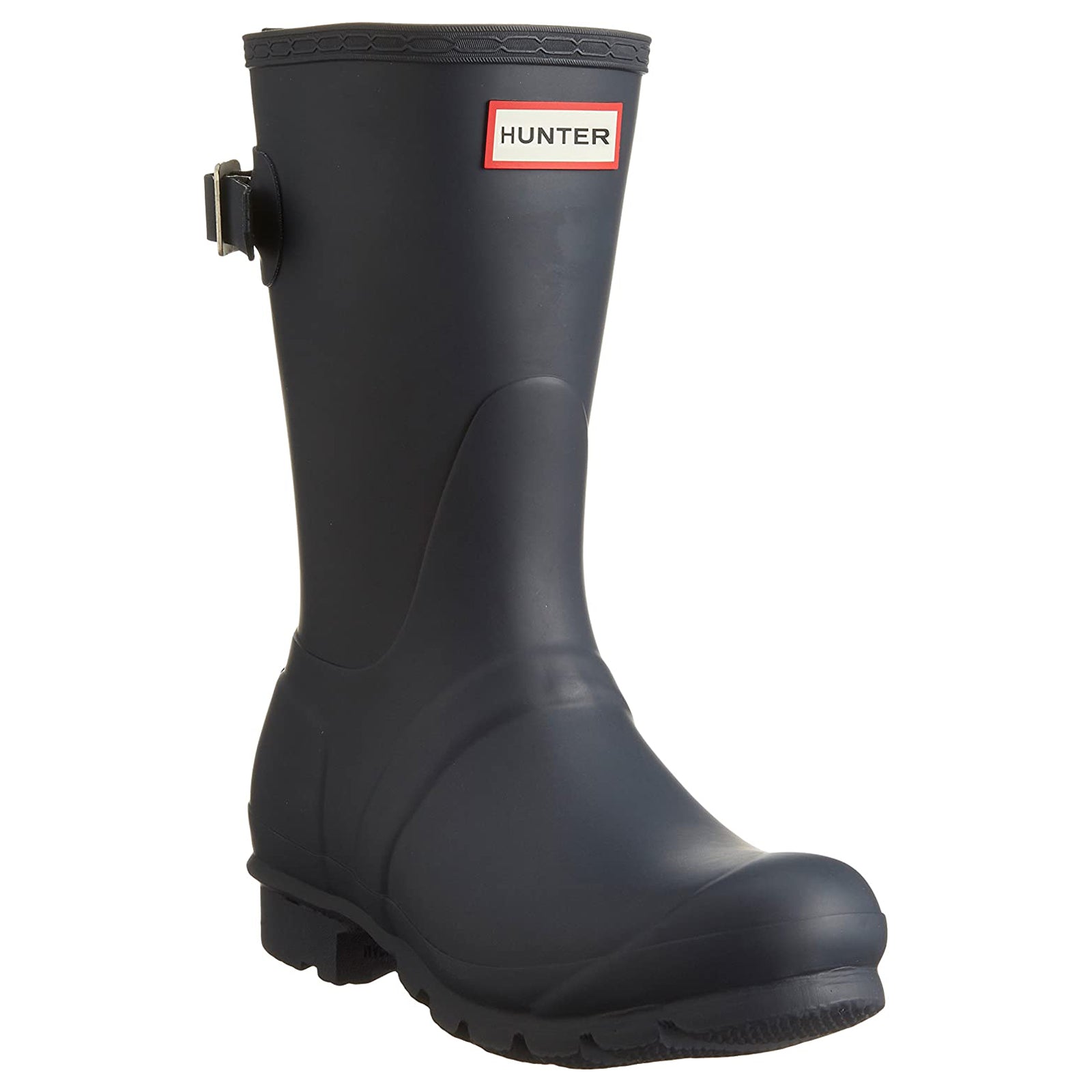 Hunter Original Back Adjustable Short Rubber Womens Boots#color_navy