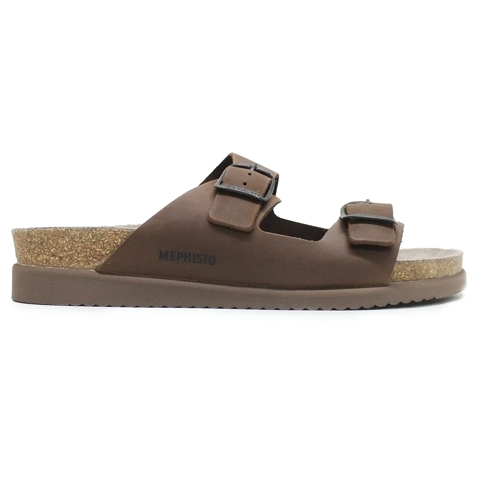 Mephisto Harmony Nubuck Womens Sandals#color_dark brown