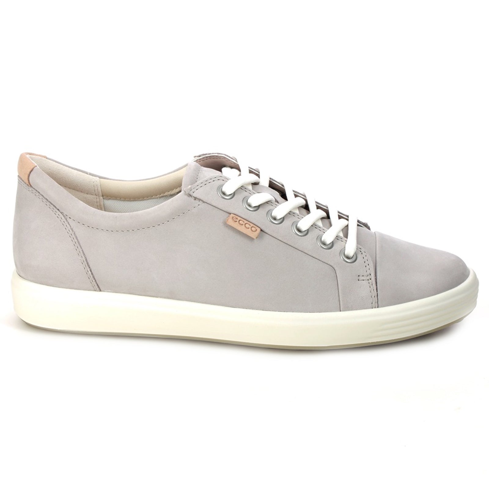 Ecco Soft 7 430003 Leather Womens Trainers#color_grey rose