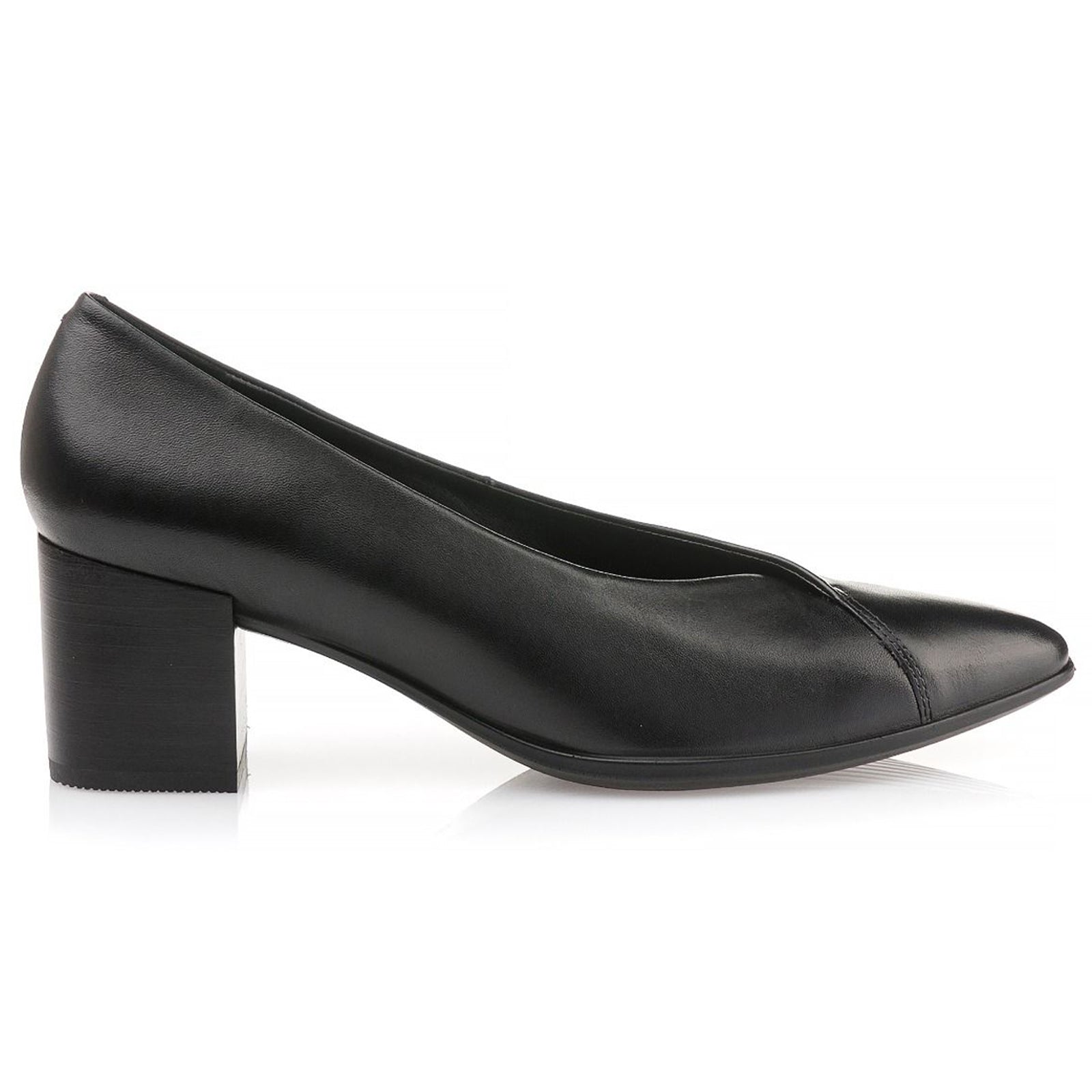 Ecco Shape 45 Pointy Block 262723 262723-01001 Leather Womens Shoes - Black - 40#color_black