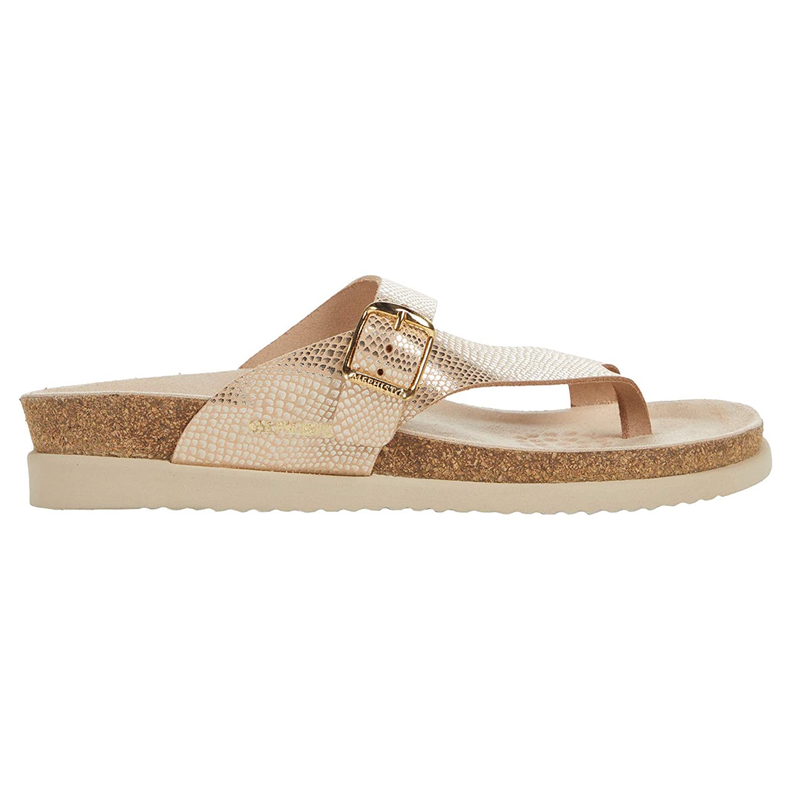 Mephisto Helen Metallic Leather Womens Sandals#color_light sand