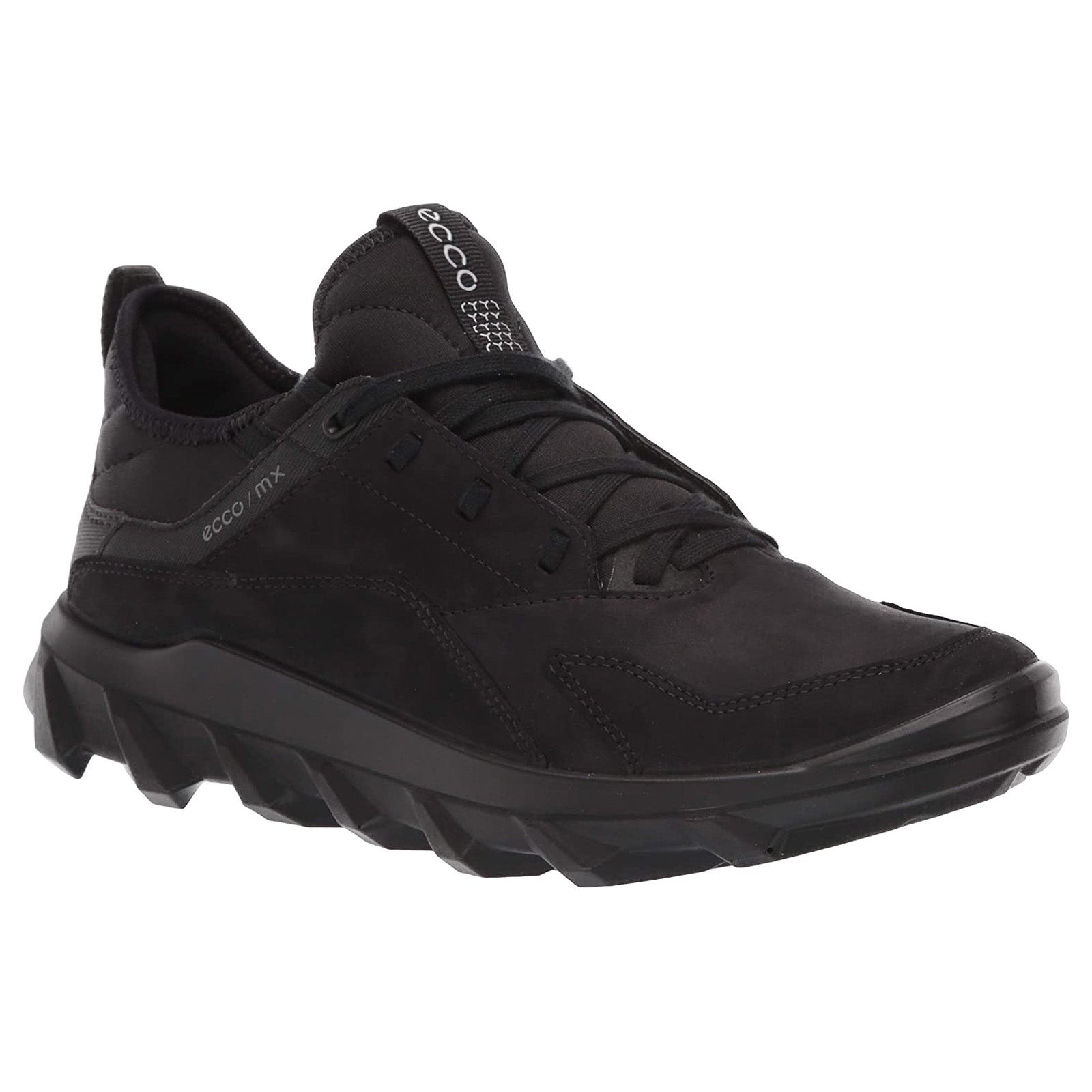 Ecco MX 820183 Nubuck Textile Womens Trainers#color_black