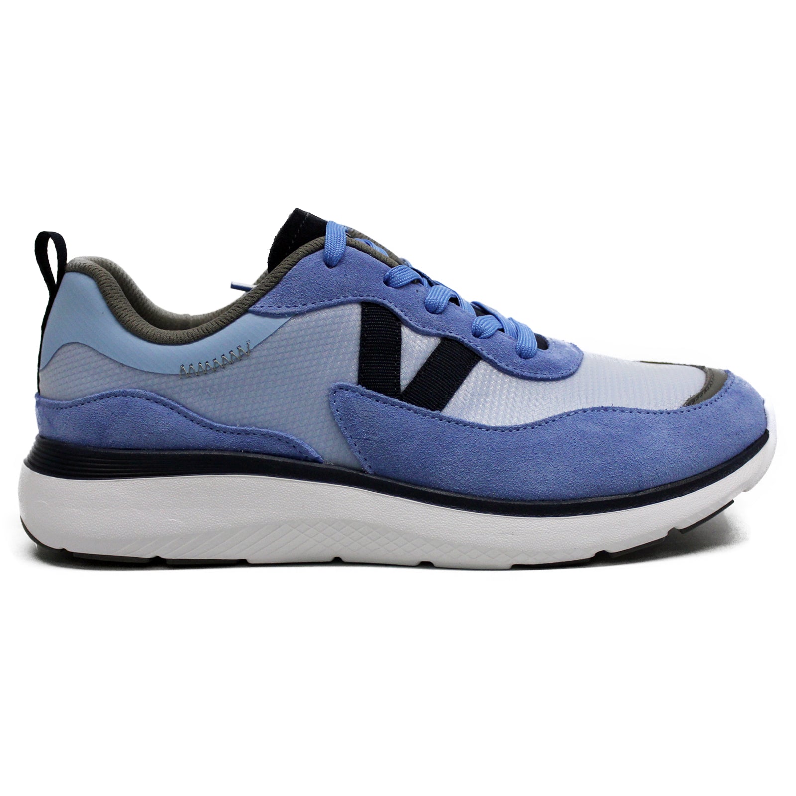 Vionic Ayse Leather Textile Womens Trainers#color_azure