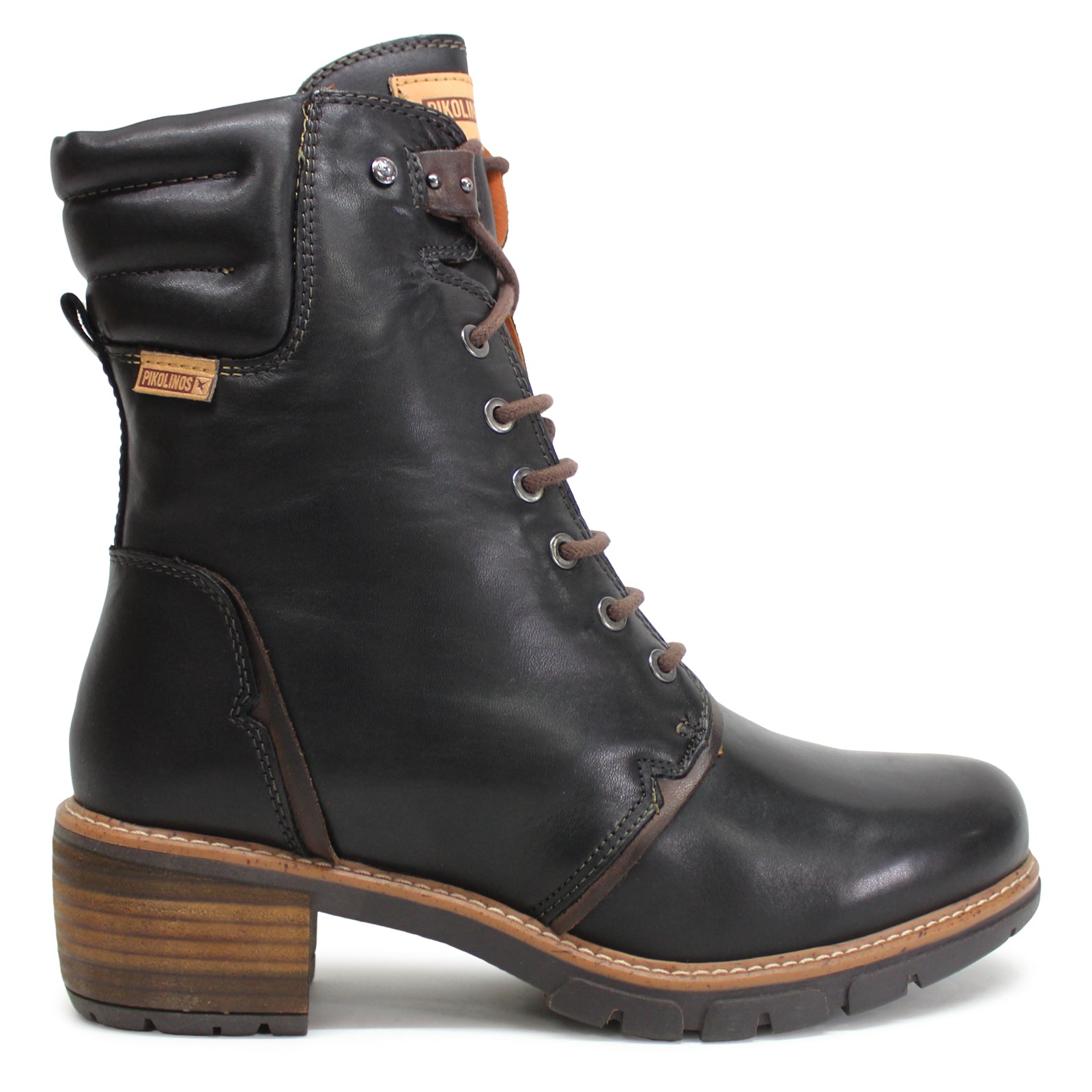 Pikolinos San Sebastia W1T-N8812 W1T-N8812 Leather Womens Boots - Black - 40#color_black