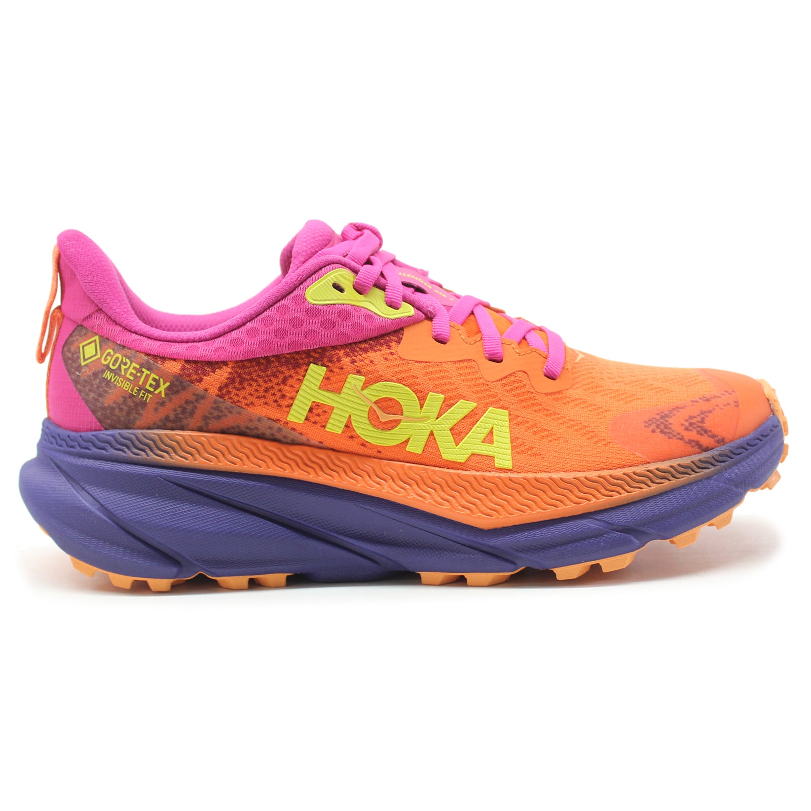 Hoka Challenger ATR 7 GTX Textile Synthetic Womens Trainers#color_vibrant orange pink yarrow