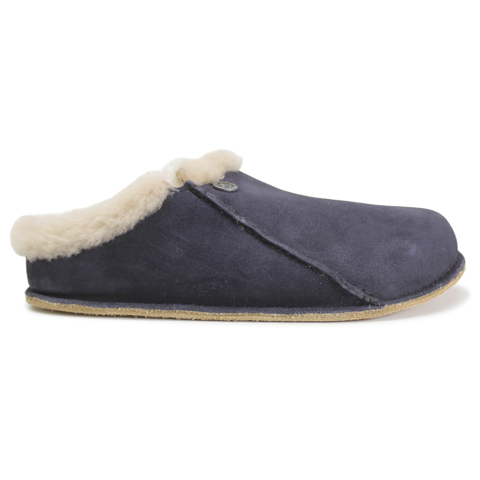 Birkenstock Zermatt Premium Shearling 1025146 Suede Leather Unisex Sandals - Midnight - 39#color_midnight