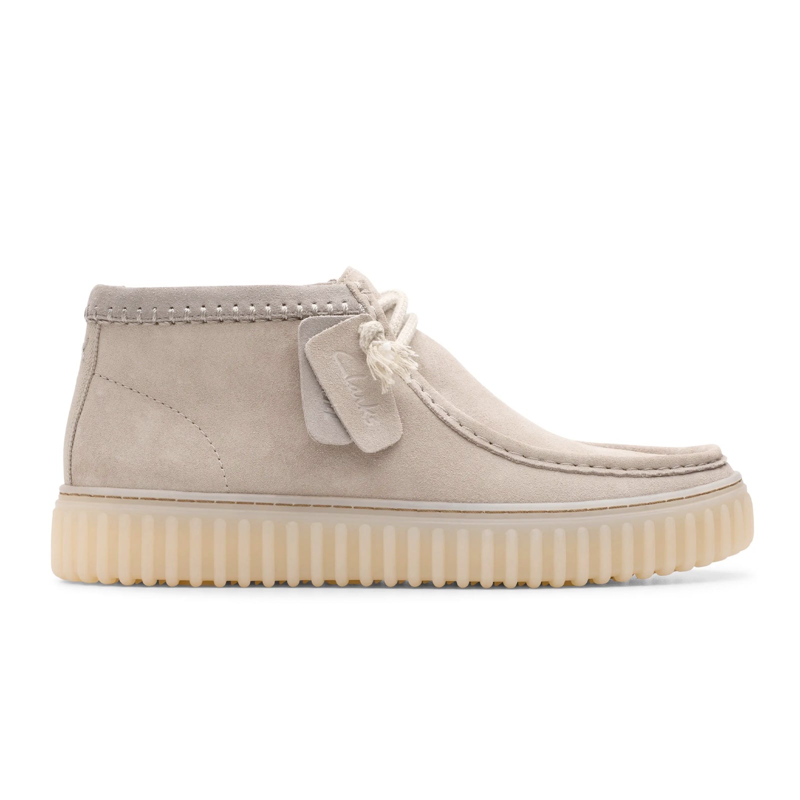 Clarks Torhill Hi Suede Mens Boots#color_light grey