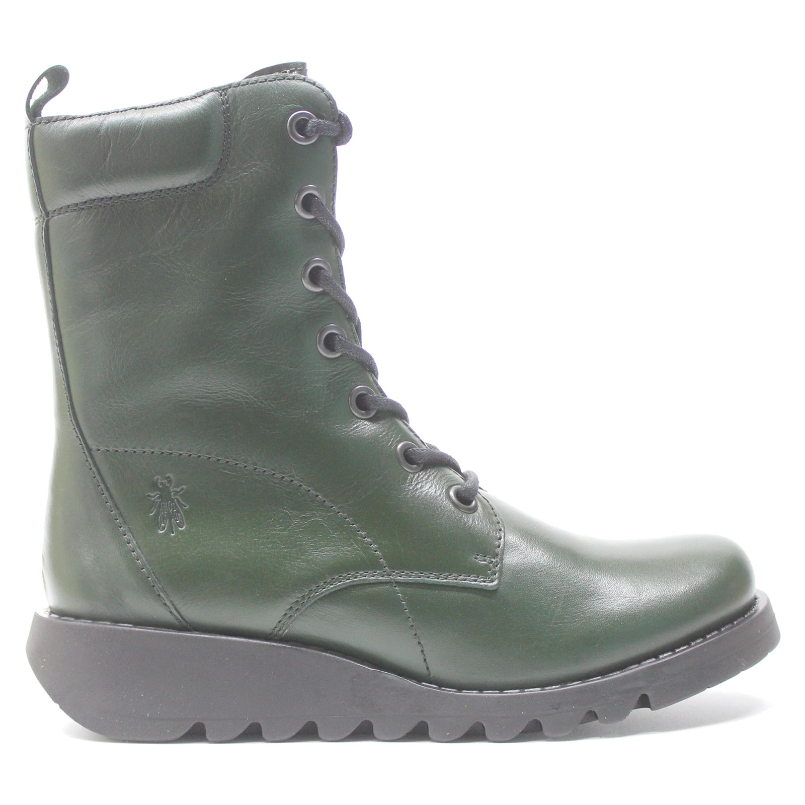 Fly London SILF015FLY Leather Womens Boots#color_dark green