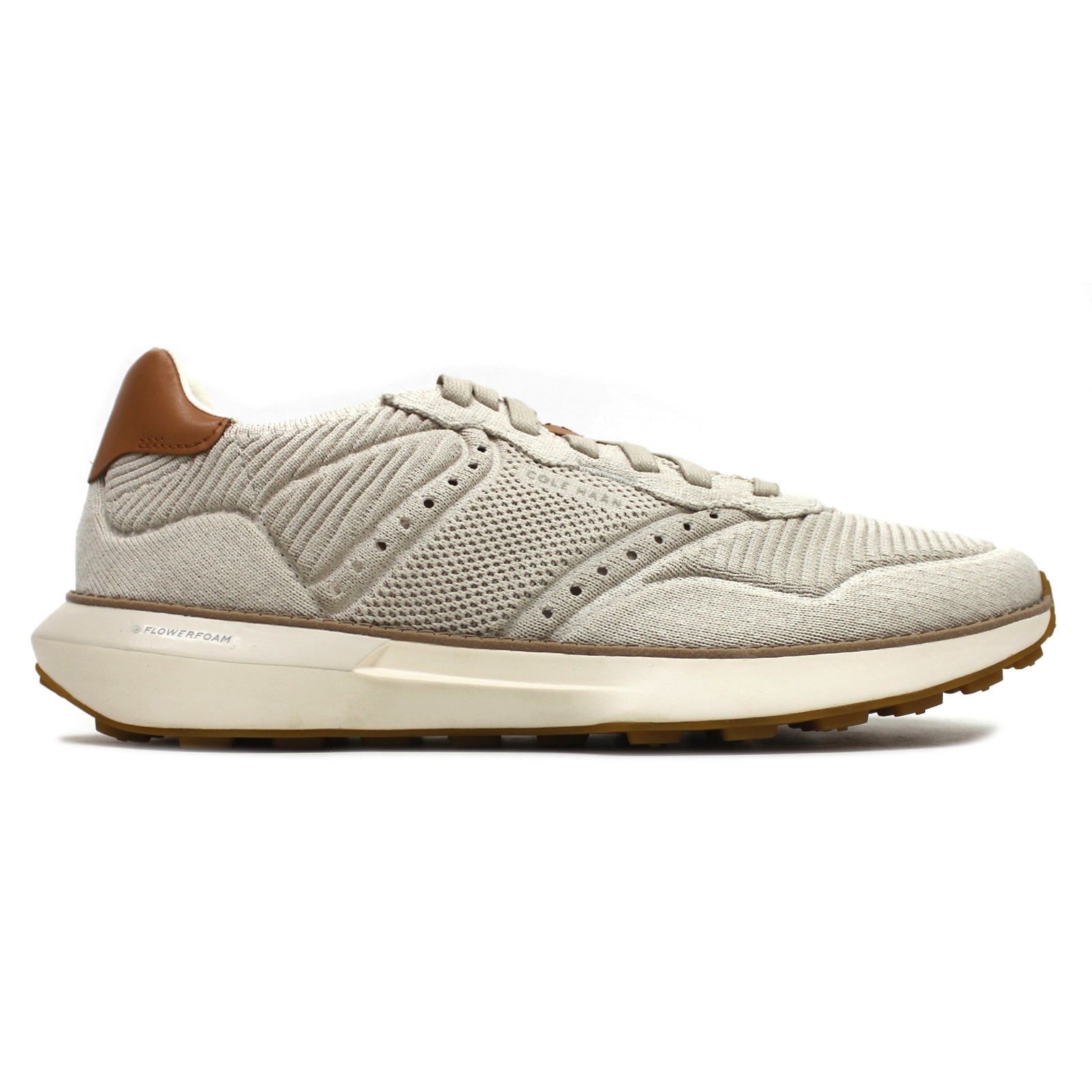 Cole Haan Grandpro Ashland Stitchlite Textile Mens Trainers#color_silver lining natural tan ivory