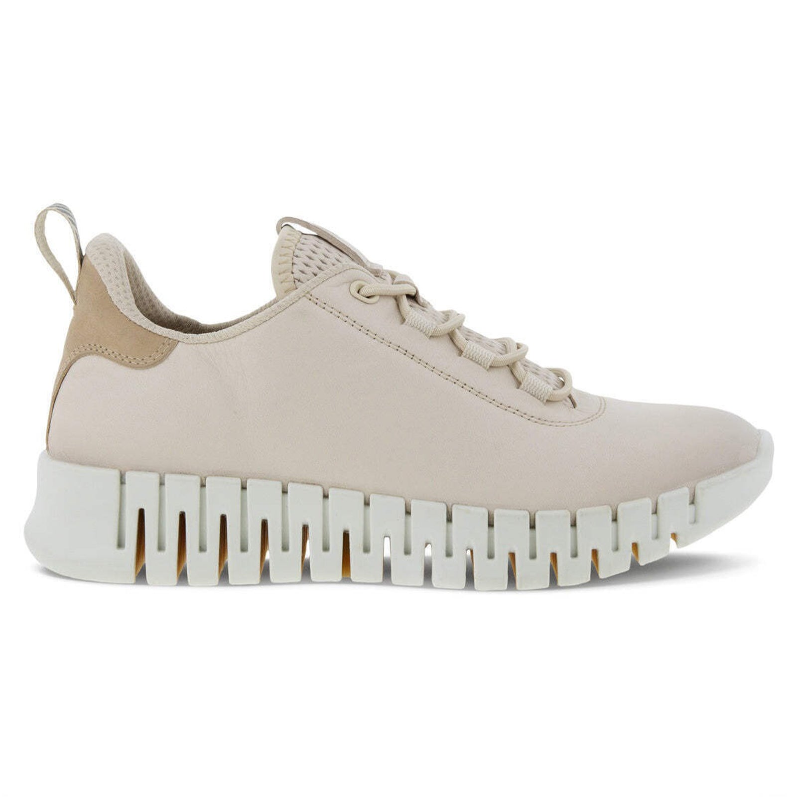 Ecco Gruuv 218203 Full Grain Leather Womens Trainers#color_limestone powder