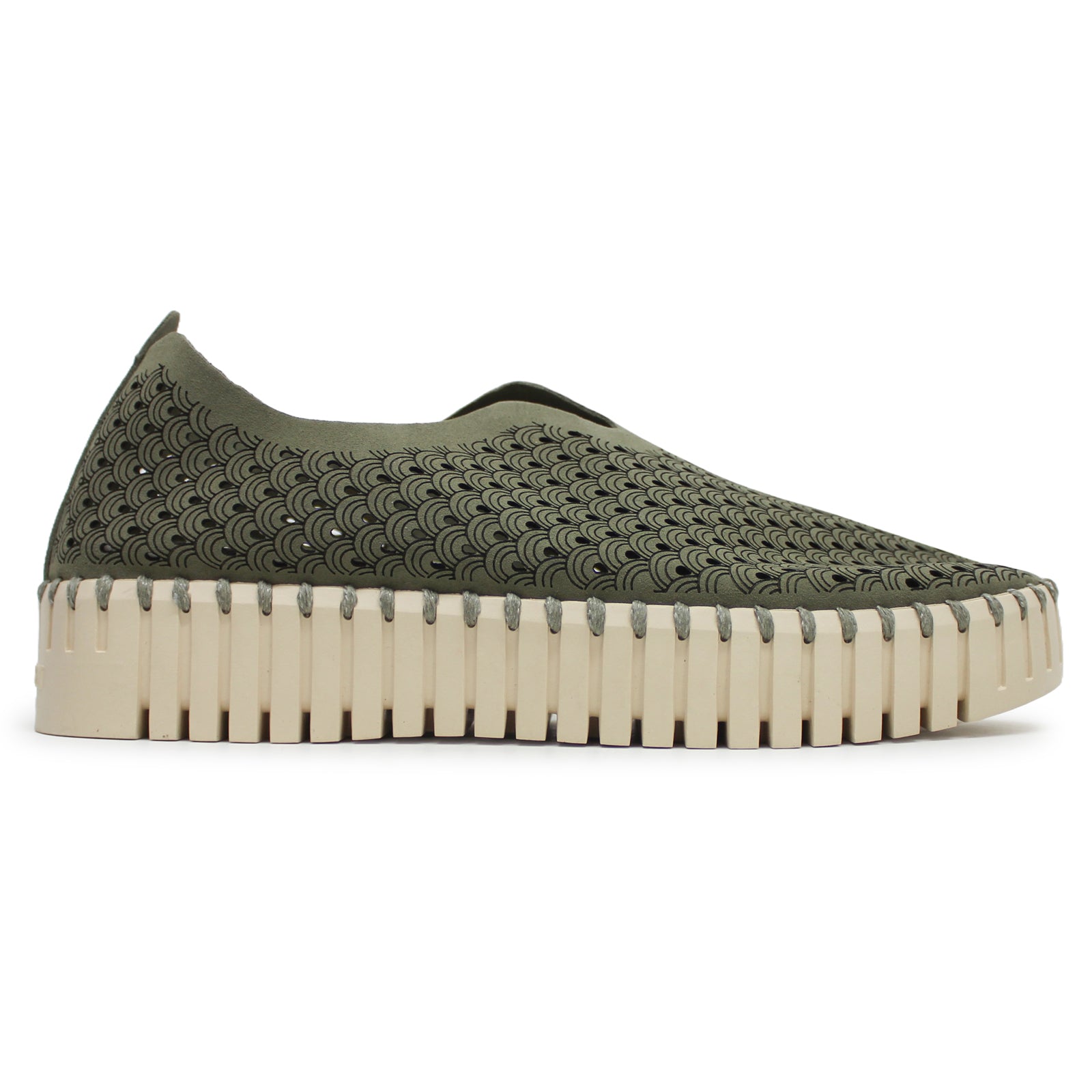 Ilse Jacobsen Tulip 3373 TULIP3373-410 Textile Womens Shoes - Army - 39#color_army