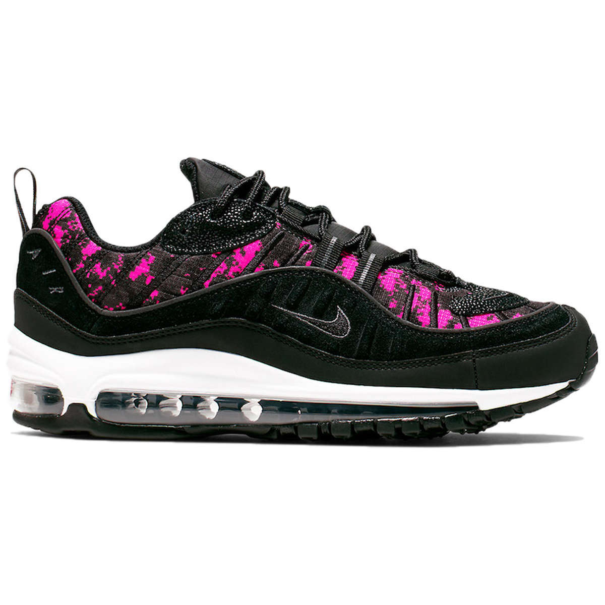 Nike Air Max 98 PRM Synthetic Textile Women's Low-Top Trainers#color_black hyper pink