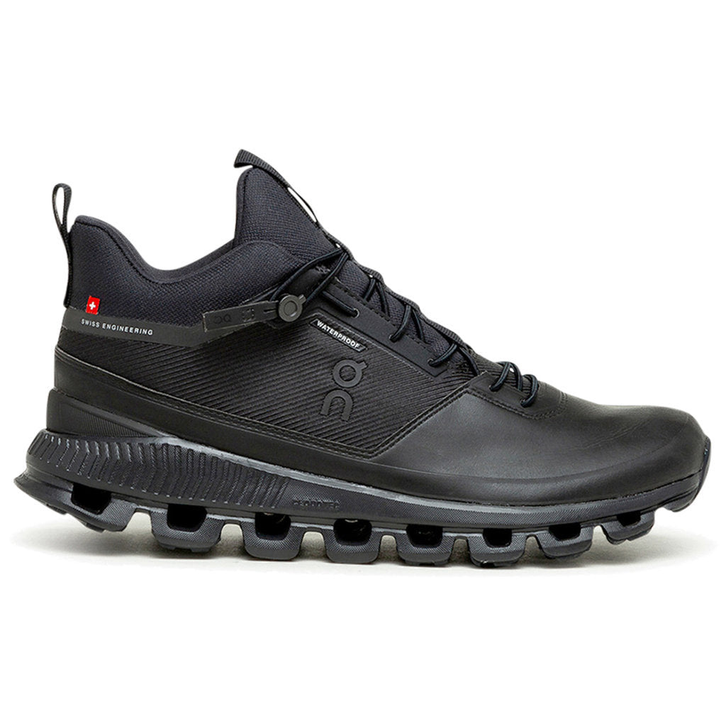 On Cloud Hi Waterproof Mesh Women's Running Shoes#color_black