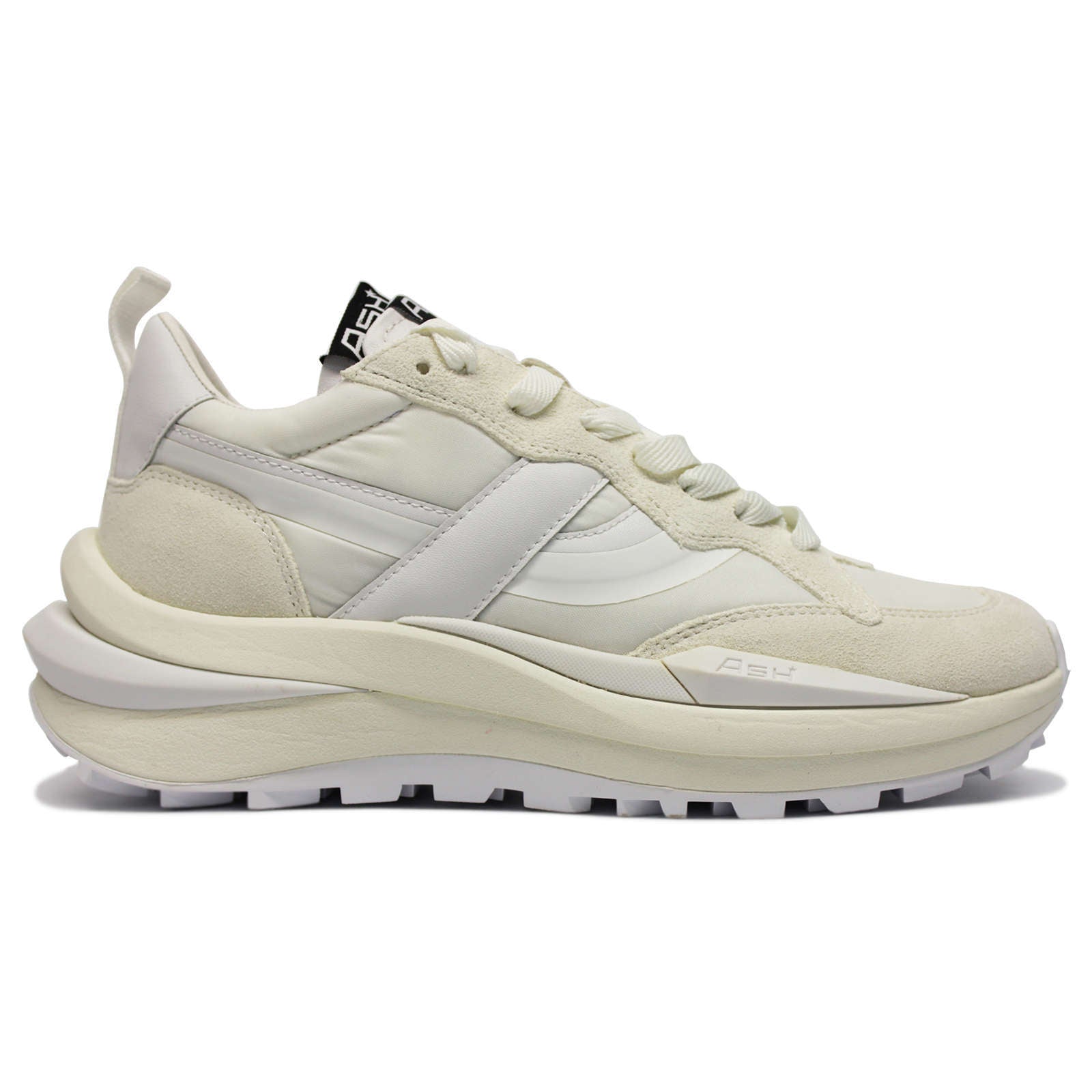 Ash Spider 620-01 Textile Suede Leather Women's Low-Top Trainers#color_off white