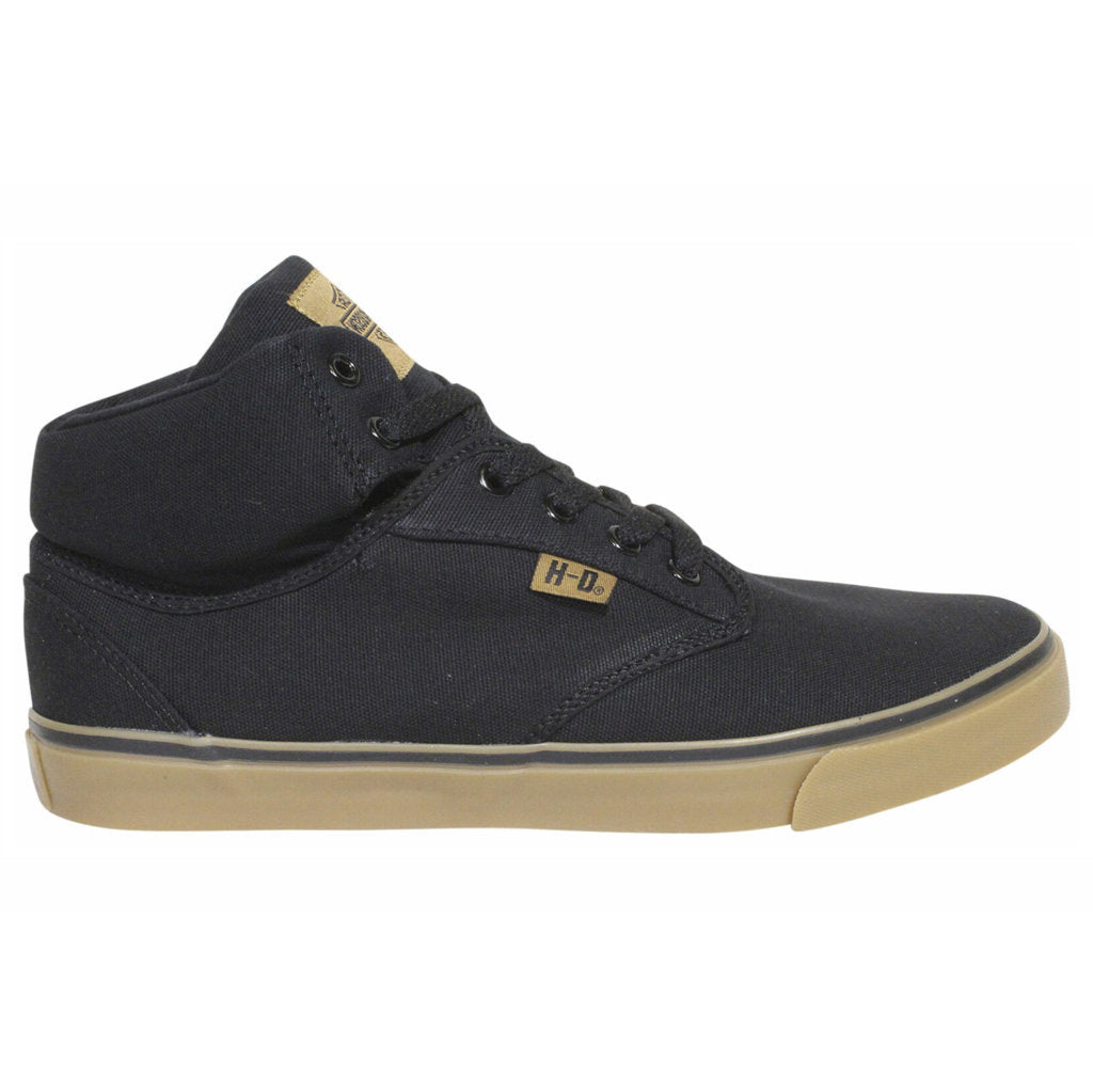 Harley Davidson Wrenford Men's Low-Top Canvas Trainers#color_black