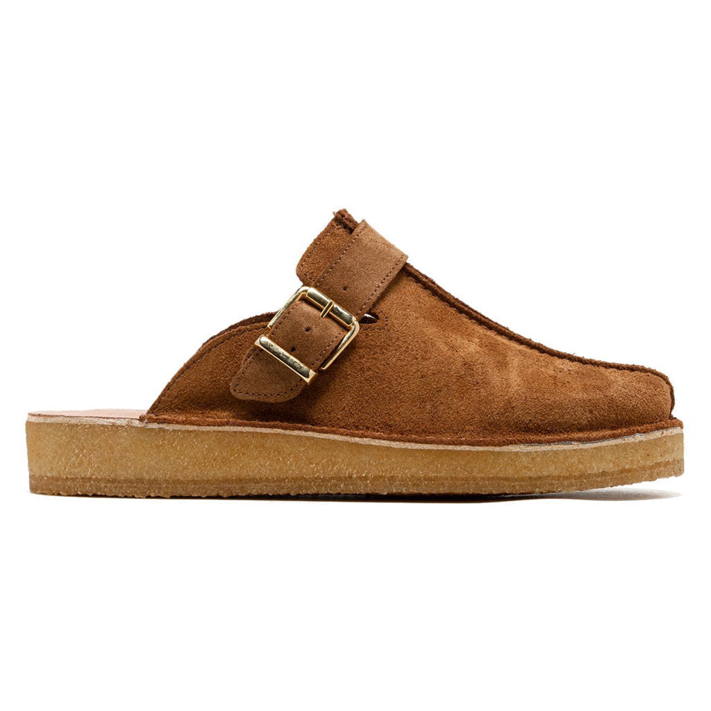 Clarks Originals Trek Mule Suede Womens Shoes#color_caramel