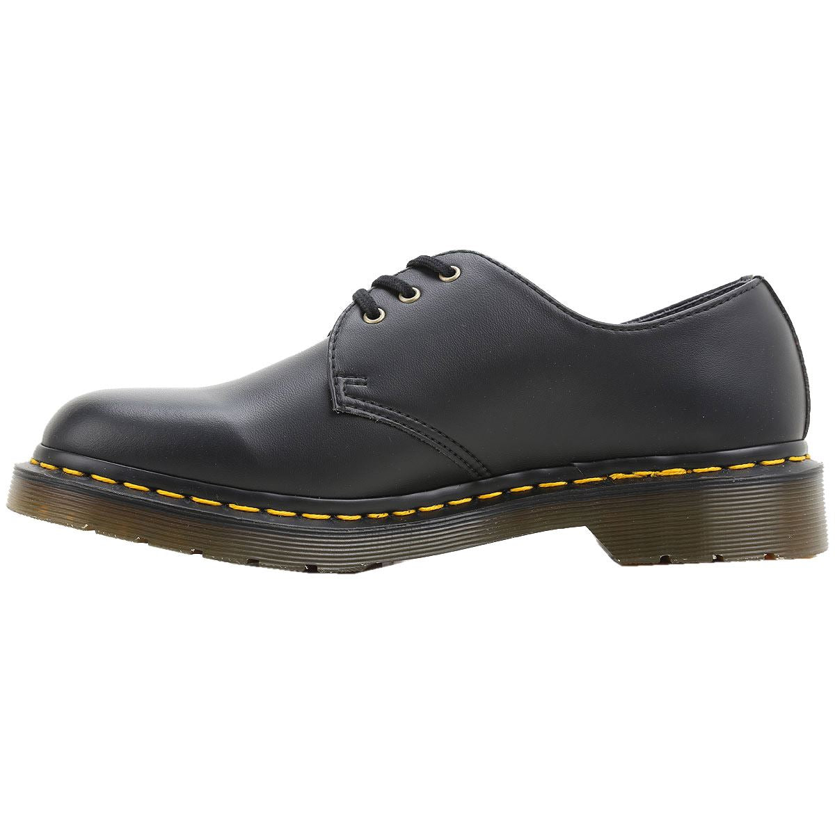 Dr. Martens Felix Rub Off Vegan 1461 3 Eyelet Black Unisex Shoes#color_black