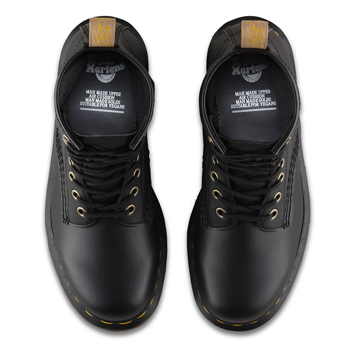 Dr. Martens Vegan 1460 Felix Rub Off 8 Eyelets 14045001 Unisex Boots - Black - 3#color_black