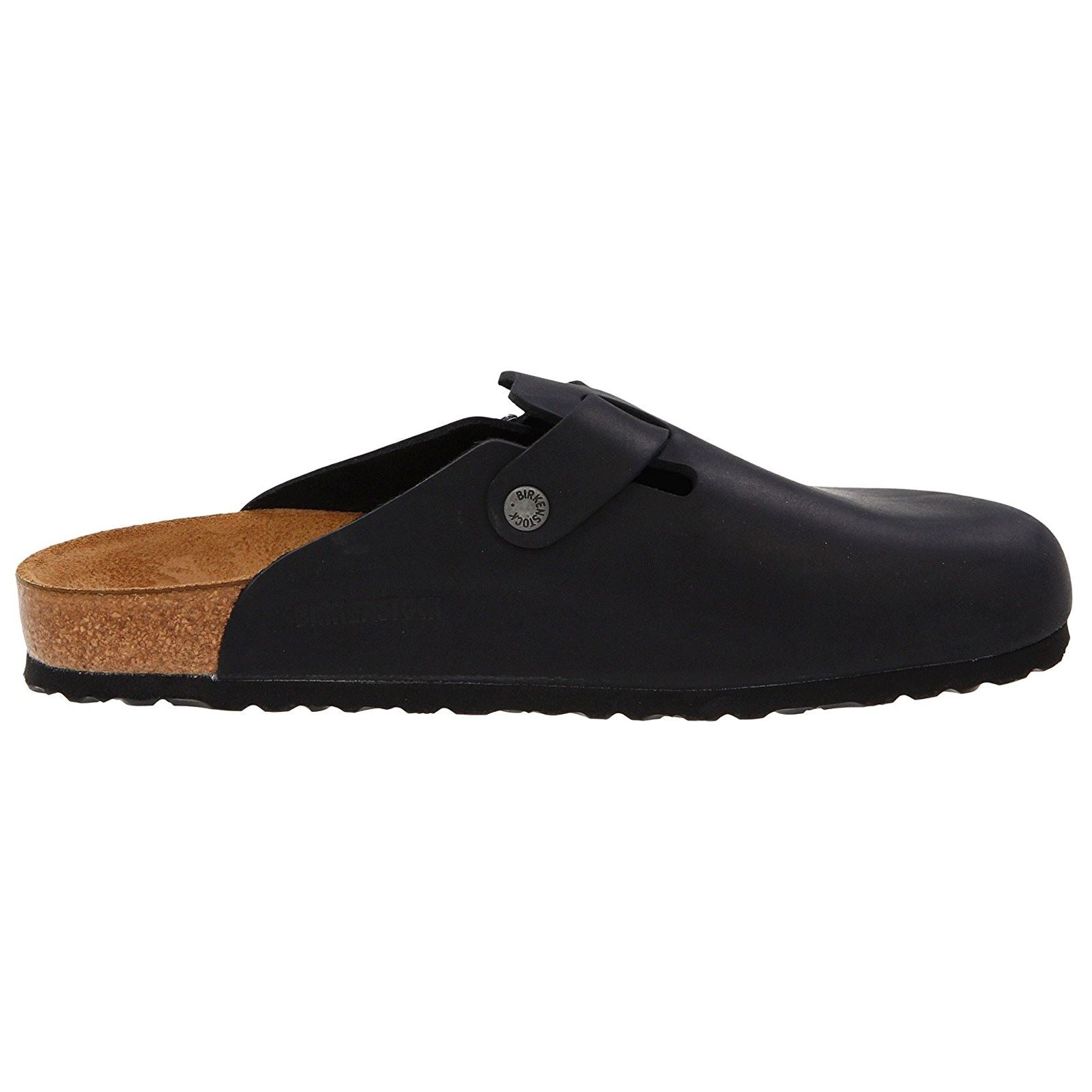 Birkenstock Boston 0059461 Oiled Leather Unisex Sandals Black - 41#color_black