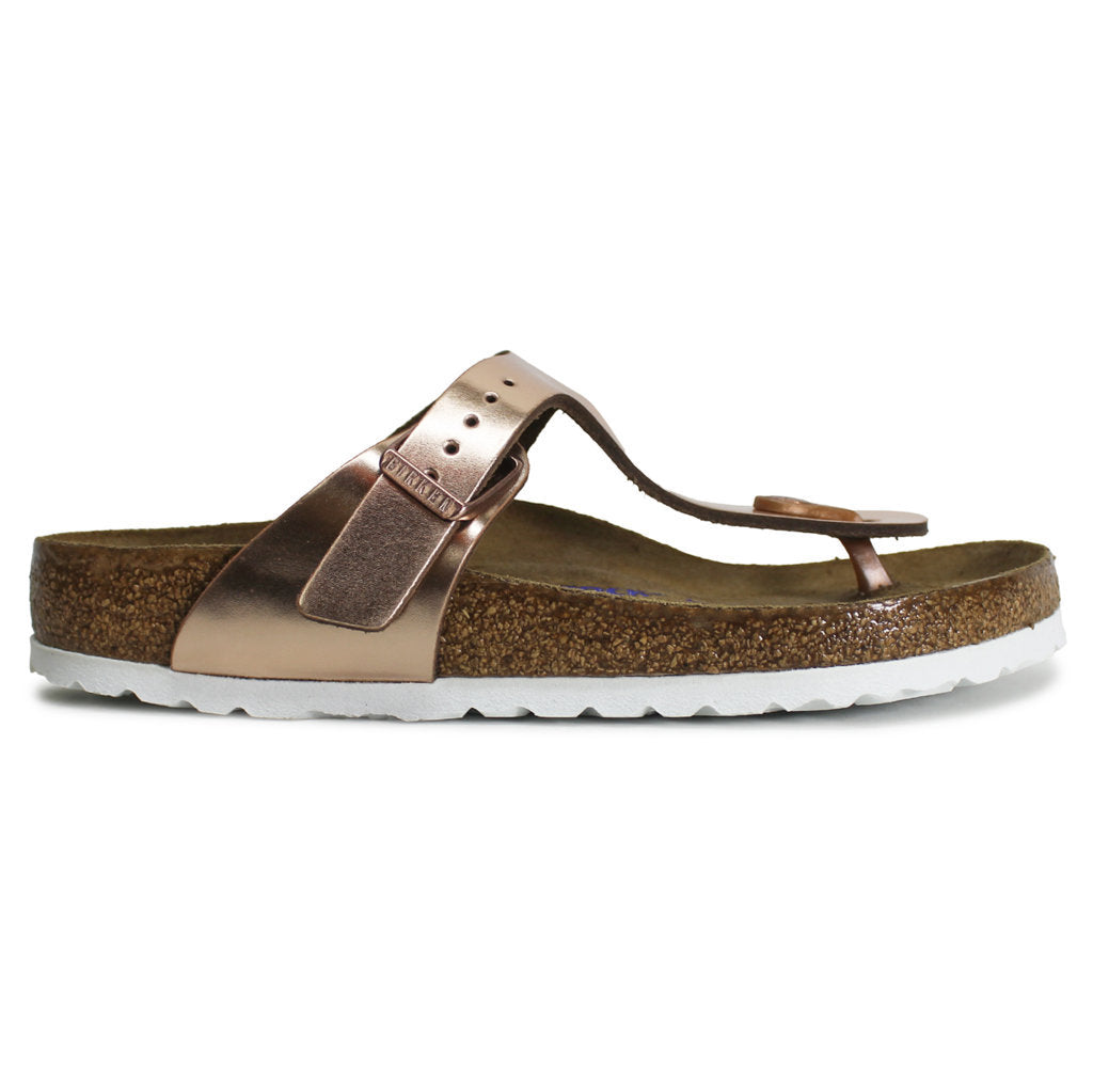 Birkenstock Gizeh Leather Womens Sandals#color_metallic copper