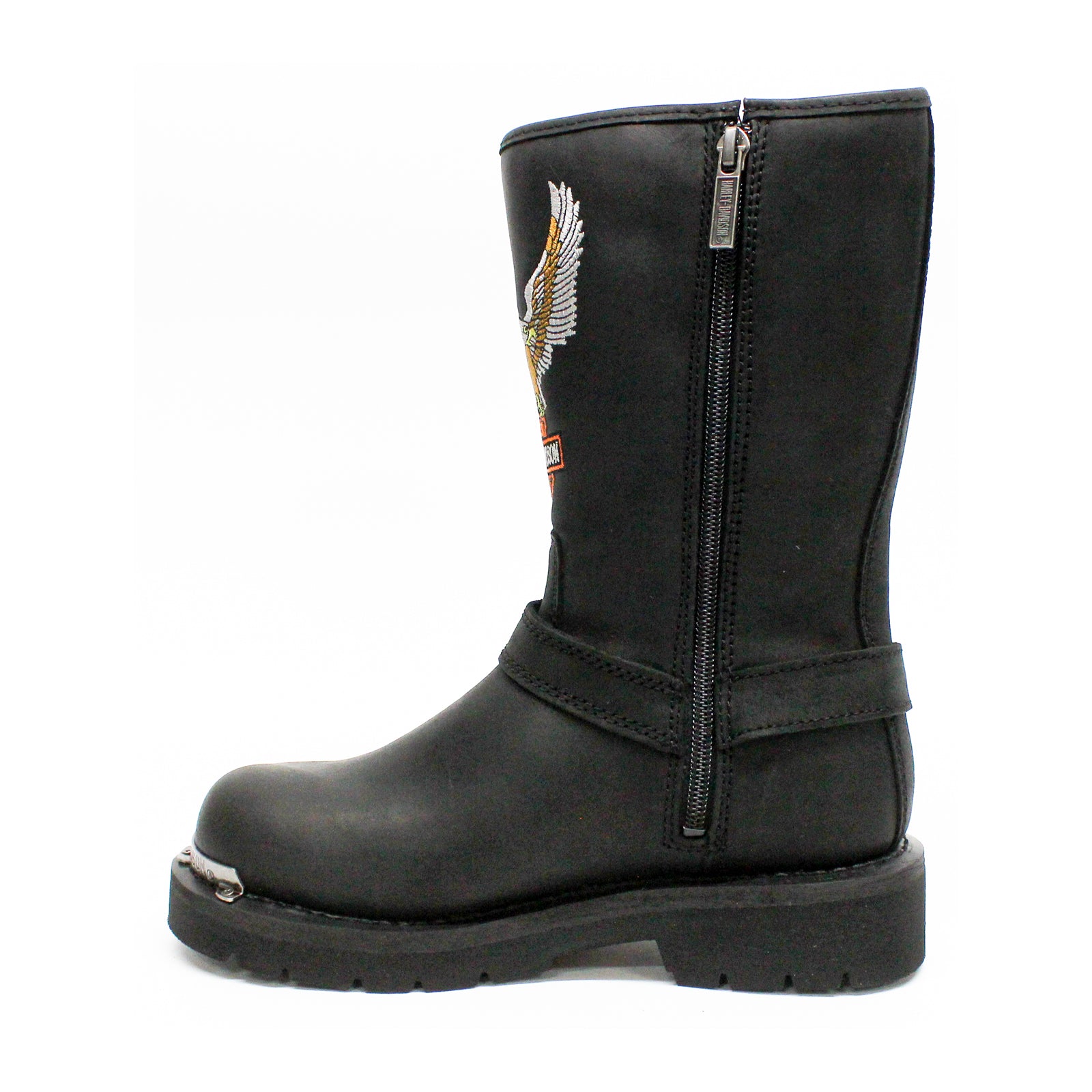 Harley Davidson Corley D87305 Full Grain Leather Womens Boots - Black - 40#color_black
