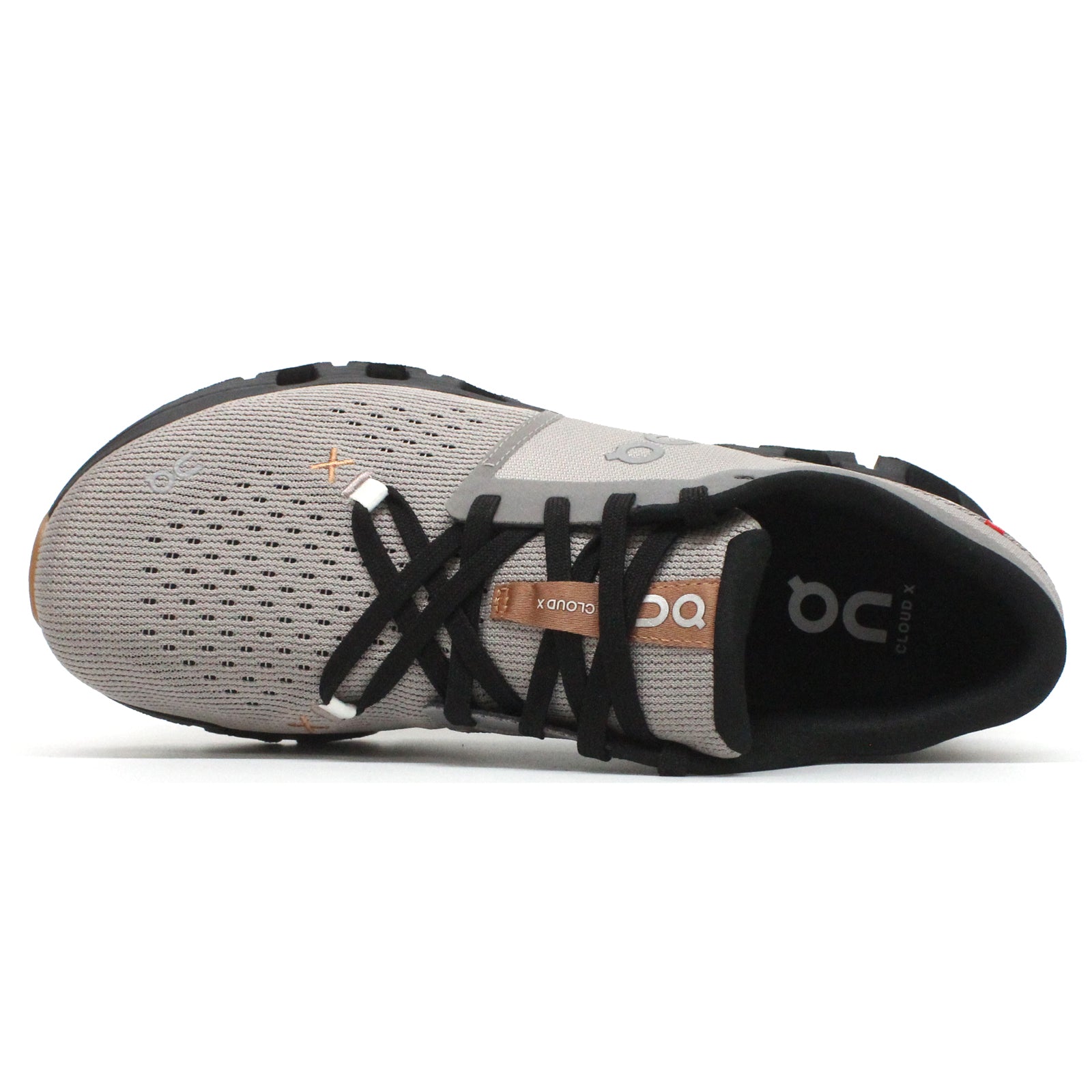 On Cloud X 4 Textile Synthetic Men's Running Shoes#color_fog black