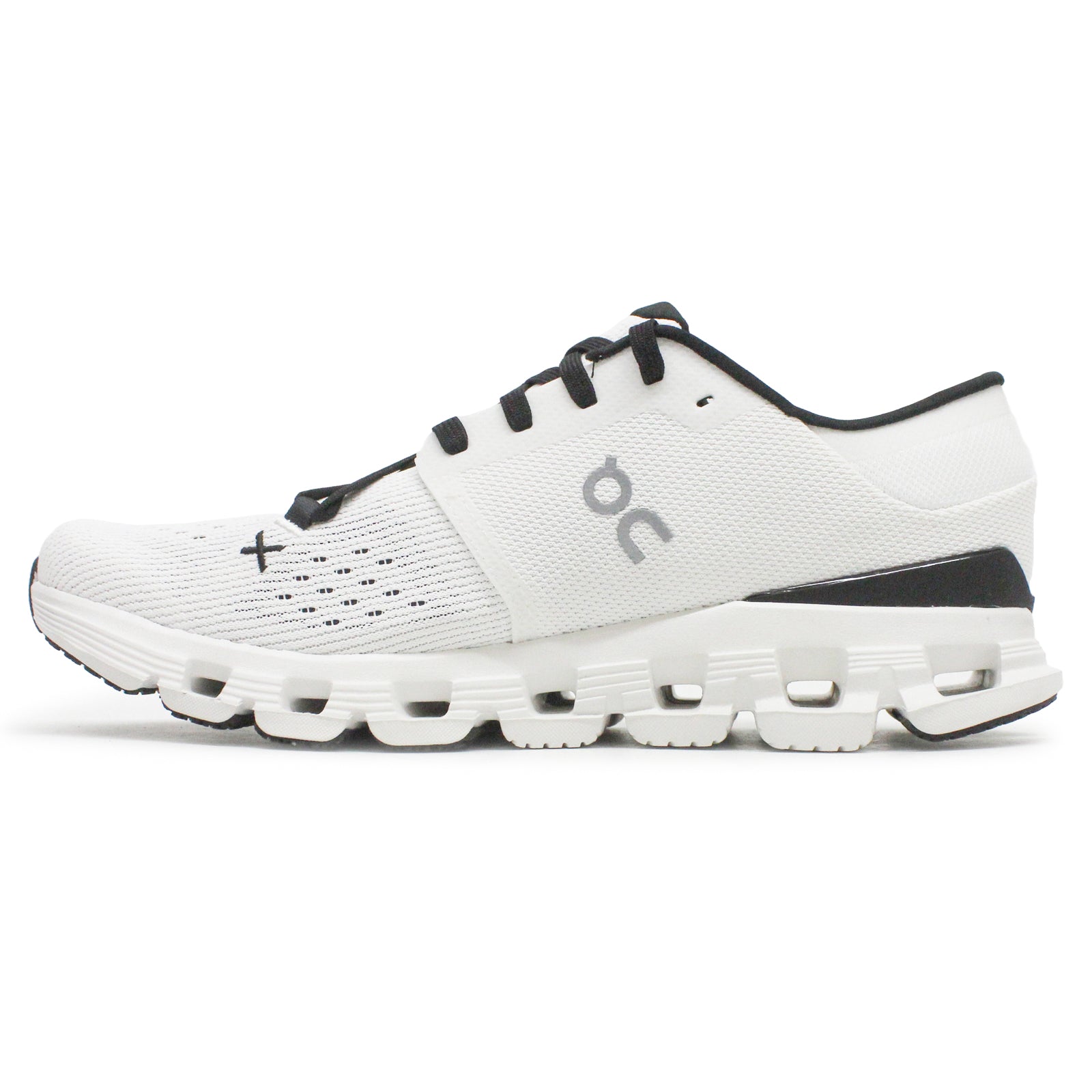 On Cloud X 4 Textile Synthetic Women's Running Shoes#color_ivory black