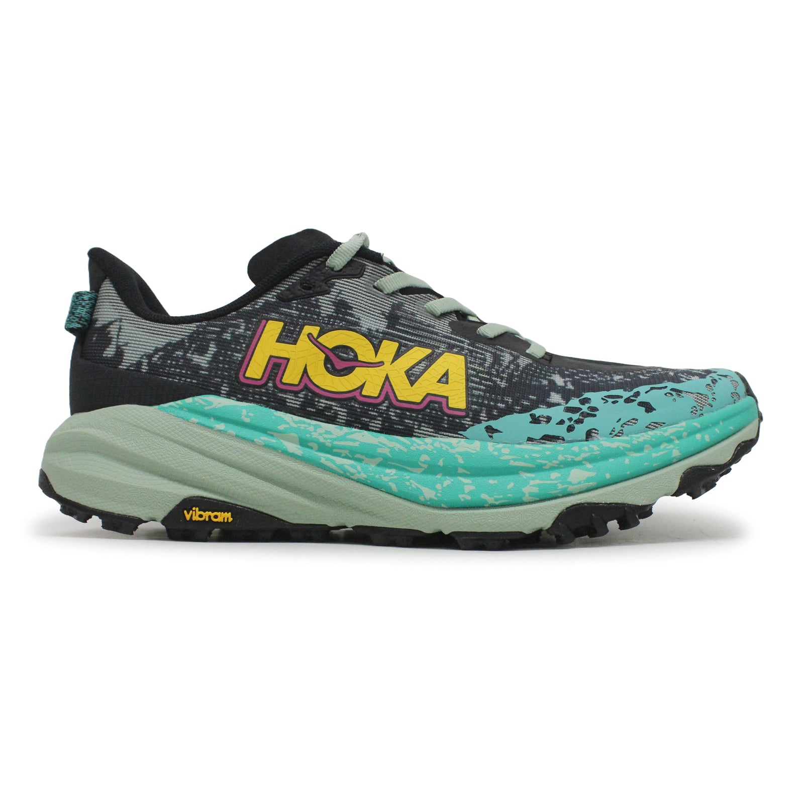 Hoka Speedgoat 6 Textile Synthetic Women's Running Shoes#color_black aloe vera