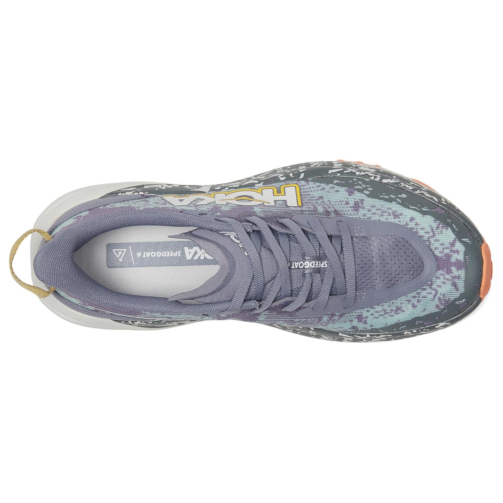 Hoka Speedgoat 6 Textile Synthetic Womens Trainers#color_grey skies cosmic grey