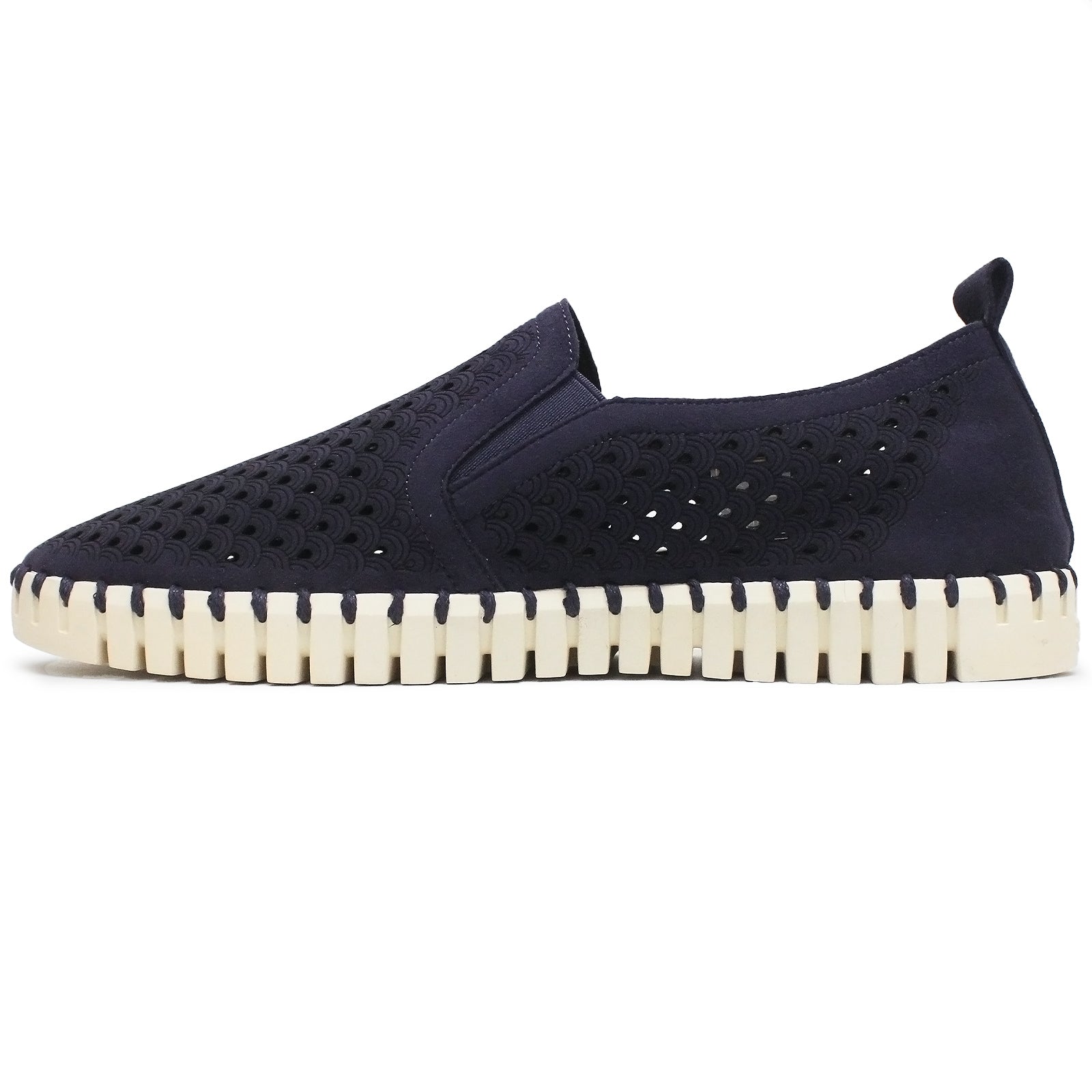 Ilse Jacobsen Tulip 140 Textile Mens Shoes#color_navy