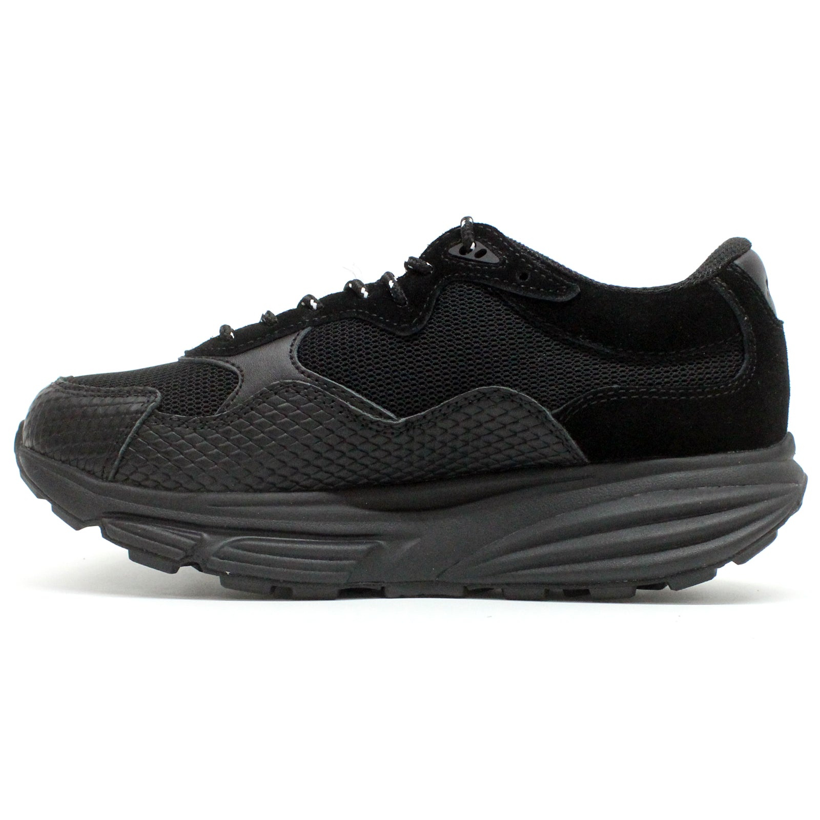 MBT Narita Leather Textile Womens Shoes#color_black black