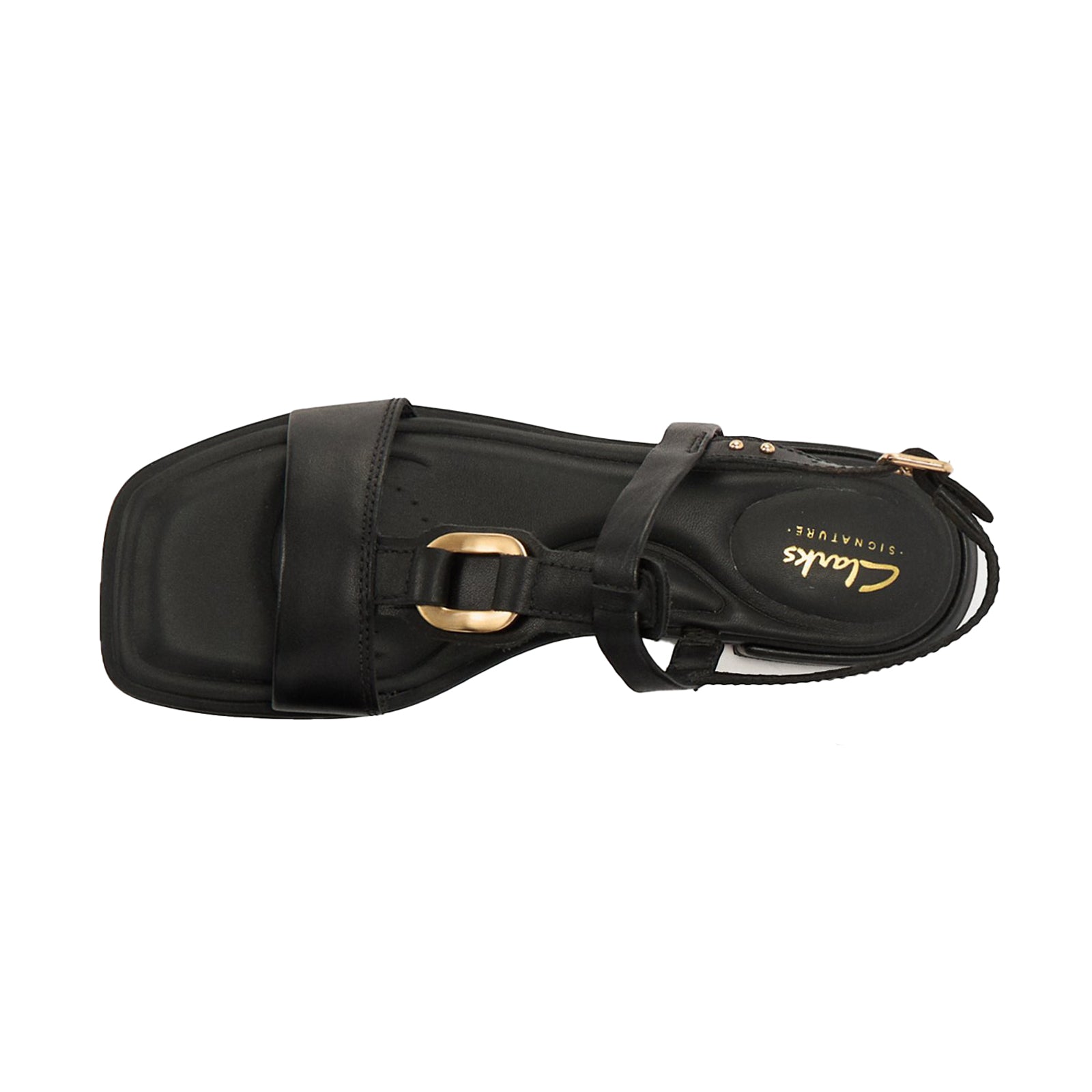 Clarks Ariany Sling Leather Womens Sandals#color_black