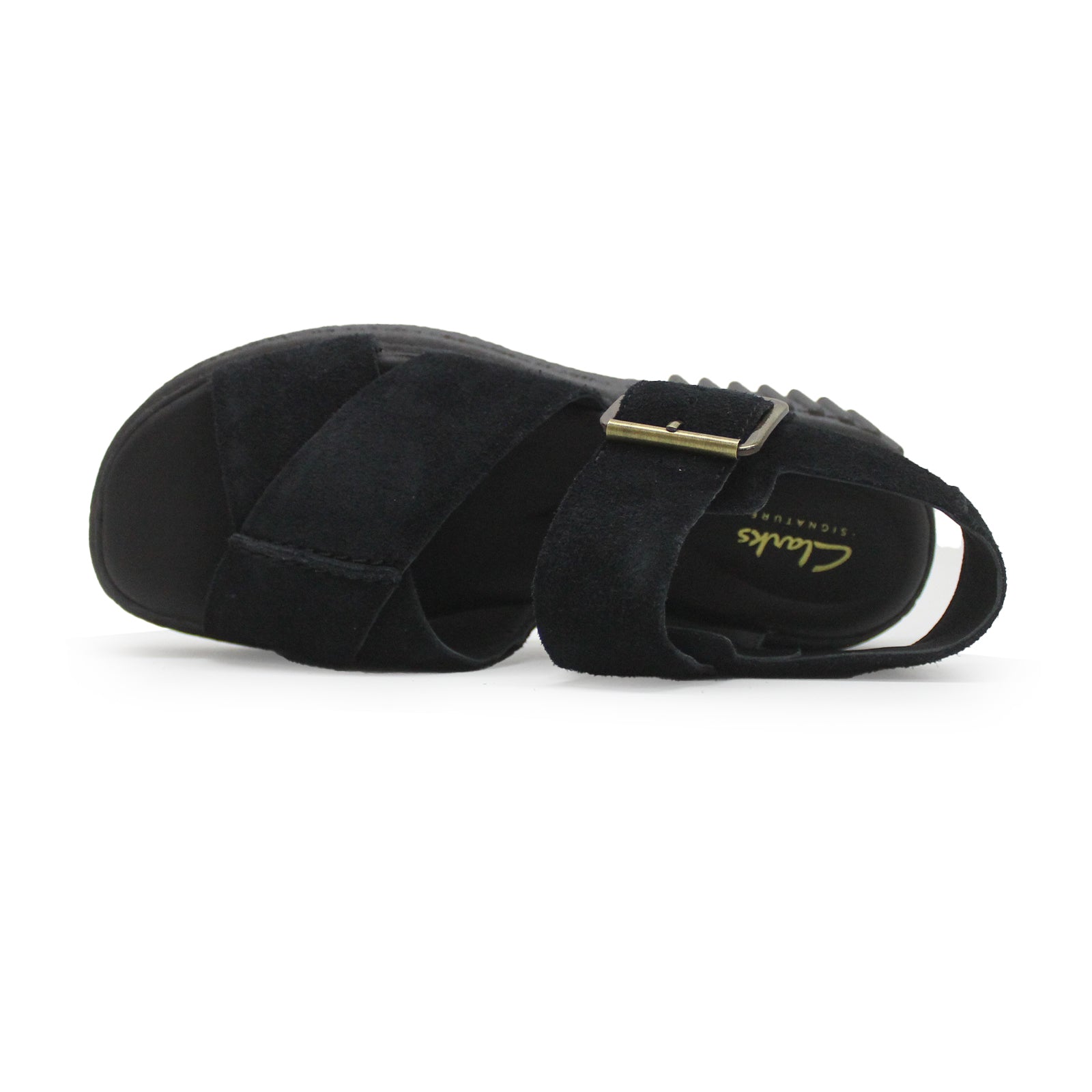 Clarks Evamar Wish Suede Womens Sandals#color_black