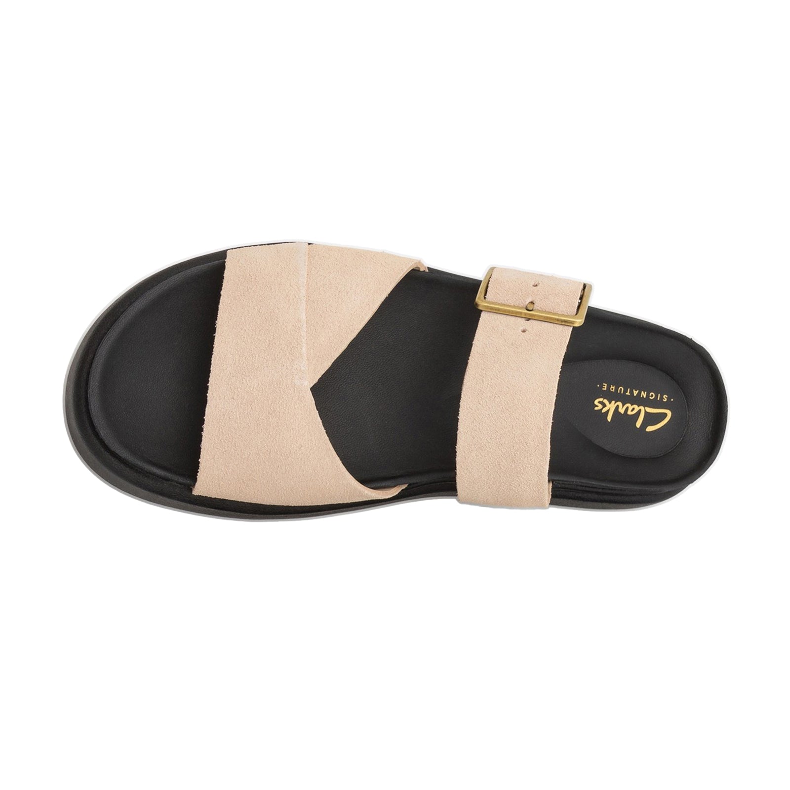 Clarks Aristella Mule Suede Womens Sandals#color_ecru