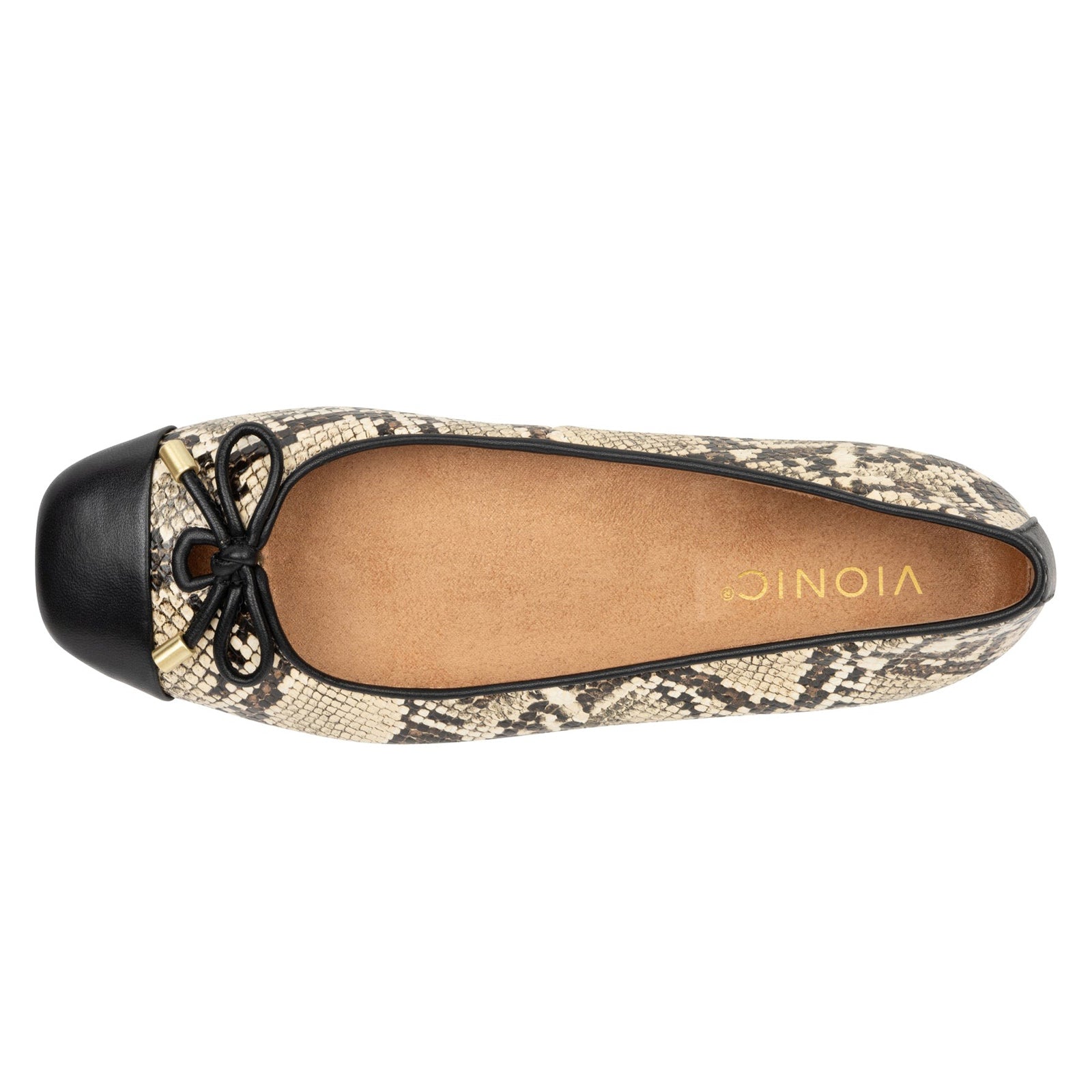 Vionic Klara Leather Womens Shoes#color_ivory multi