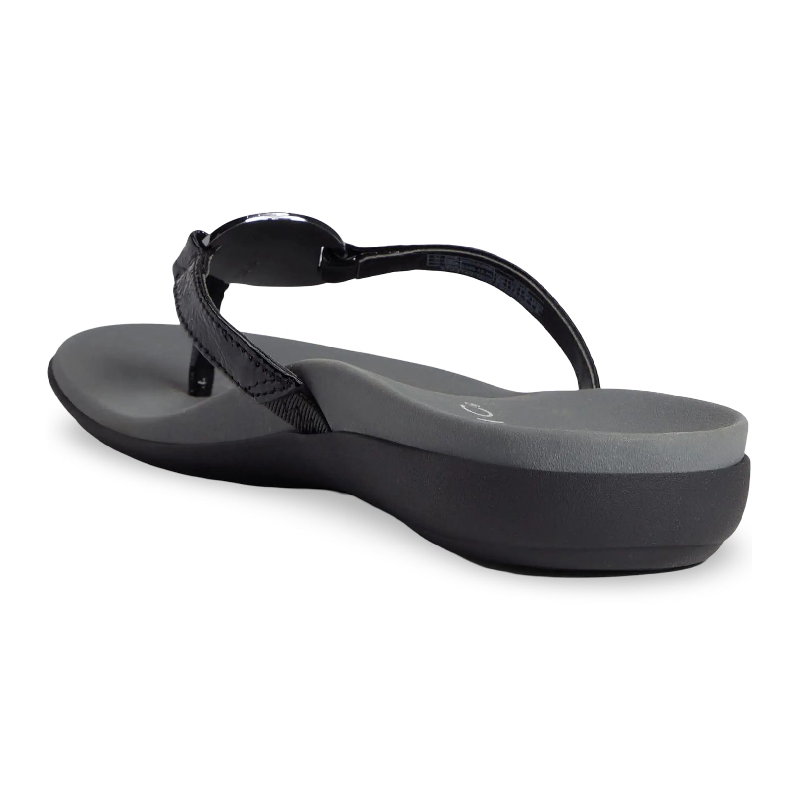 Vionic Raysa Patent Leather Womens Sandals#color_black