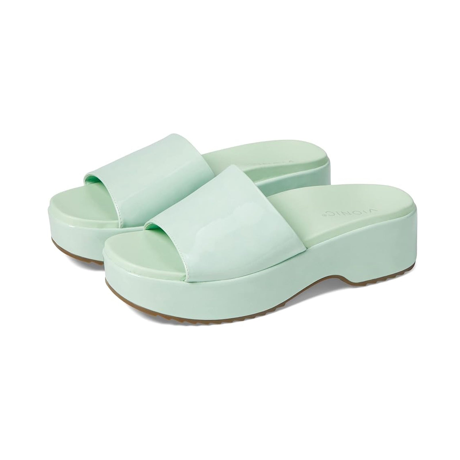 Vionic Trista Patent Synthetic Womens Sandals#color_menta