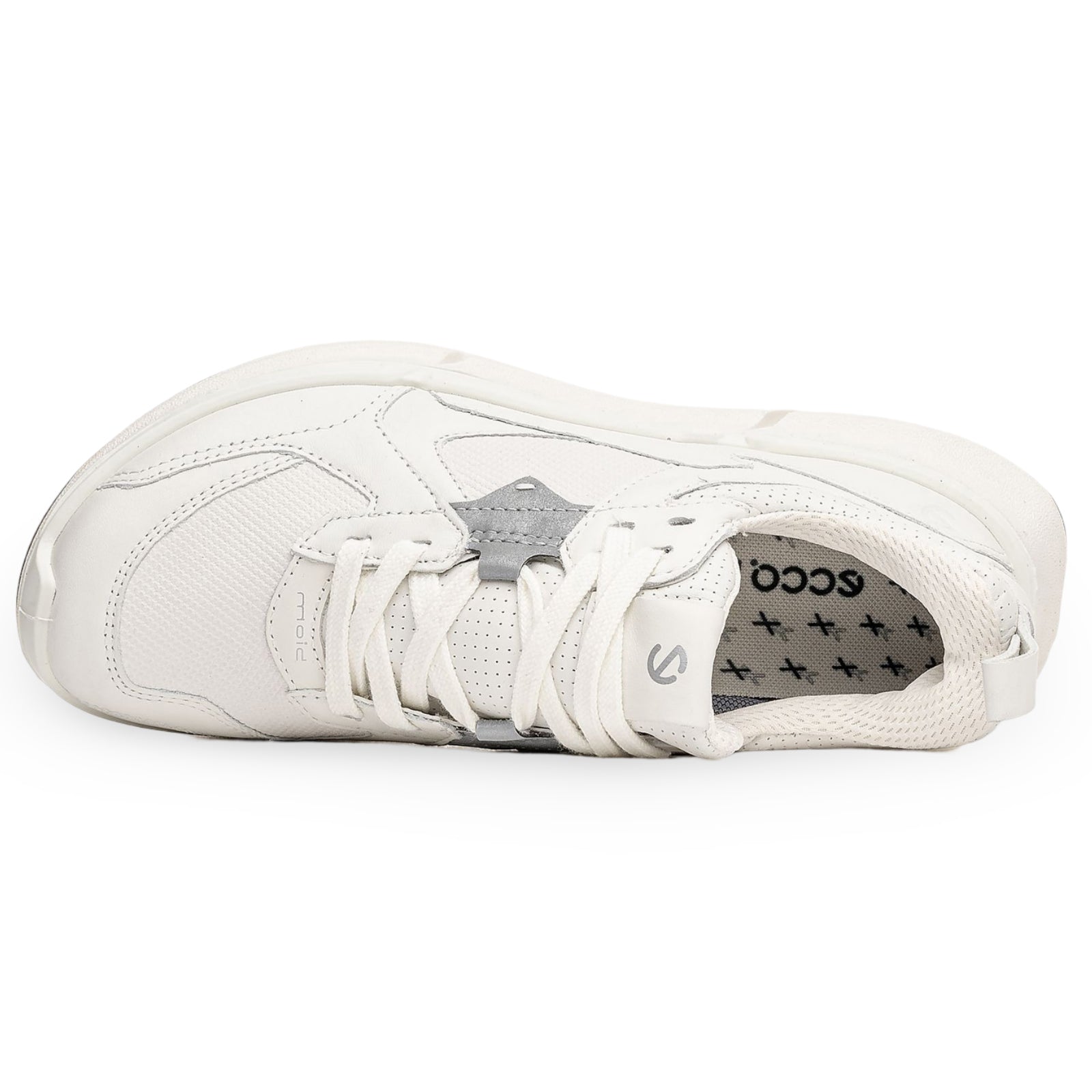 Ecco Biom 2.2 830813 Leather Womens Trainers#color_white white