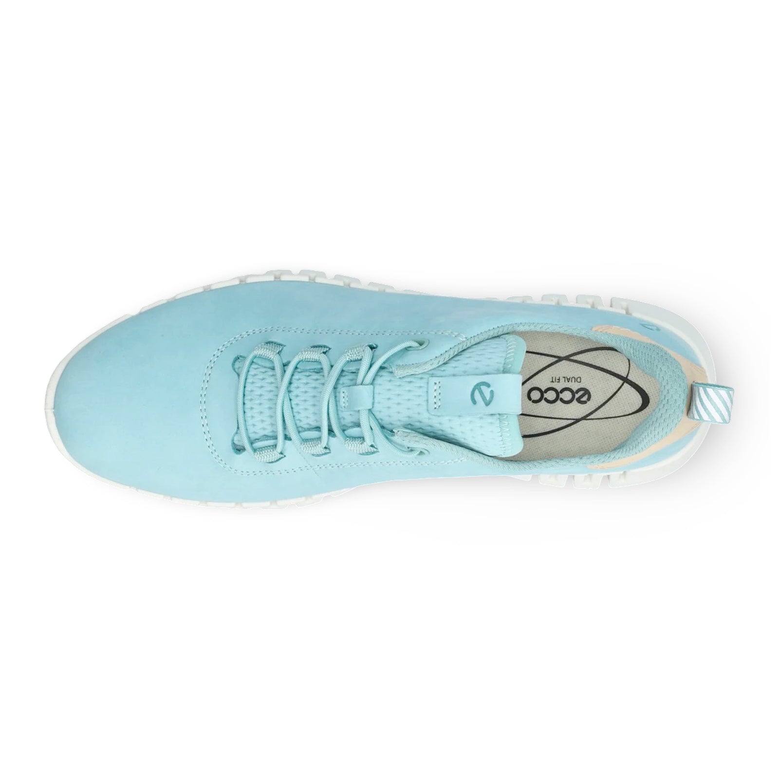 Ecco Gruuv Nubuck Leather Womens Trainers#color_aquatic powder