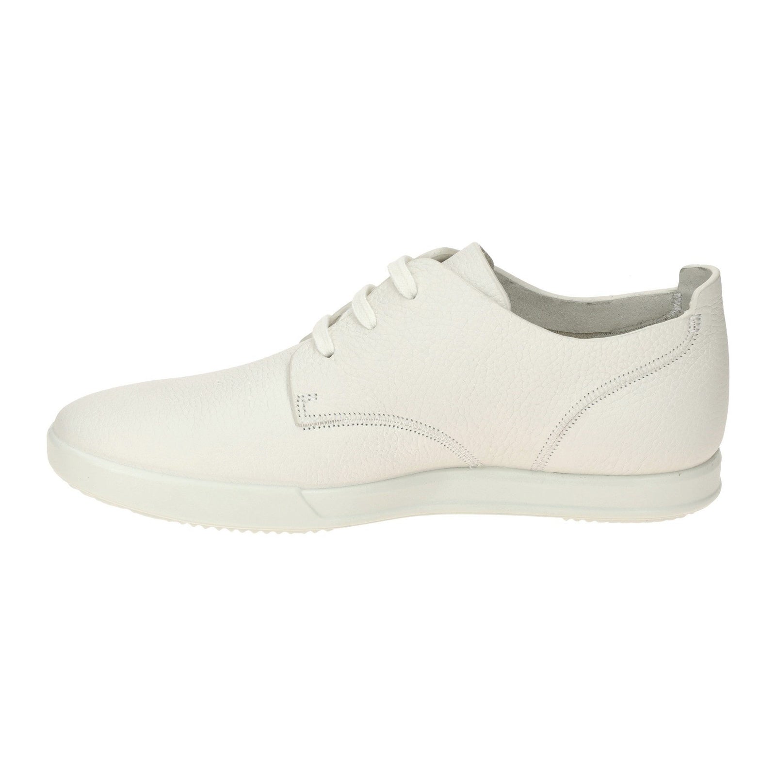 Ecco Leisure Leather Mens Trainers#color_white