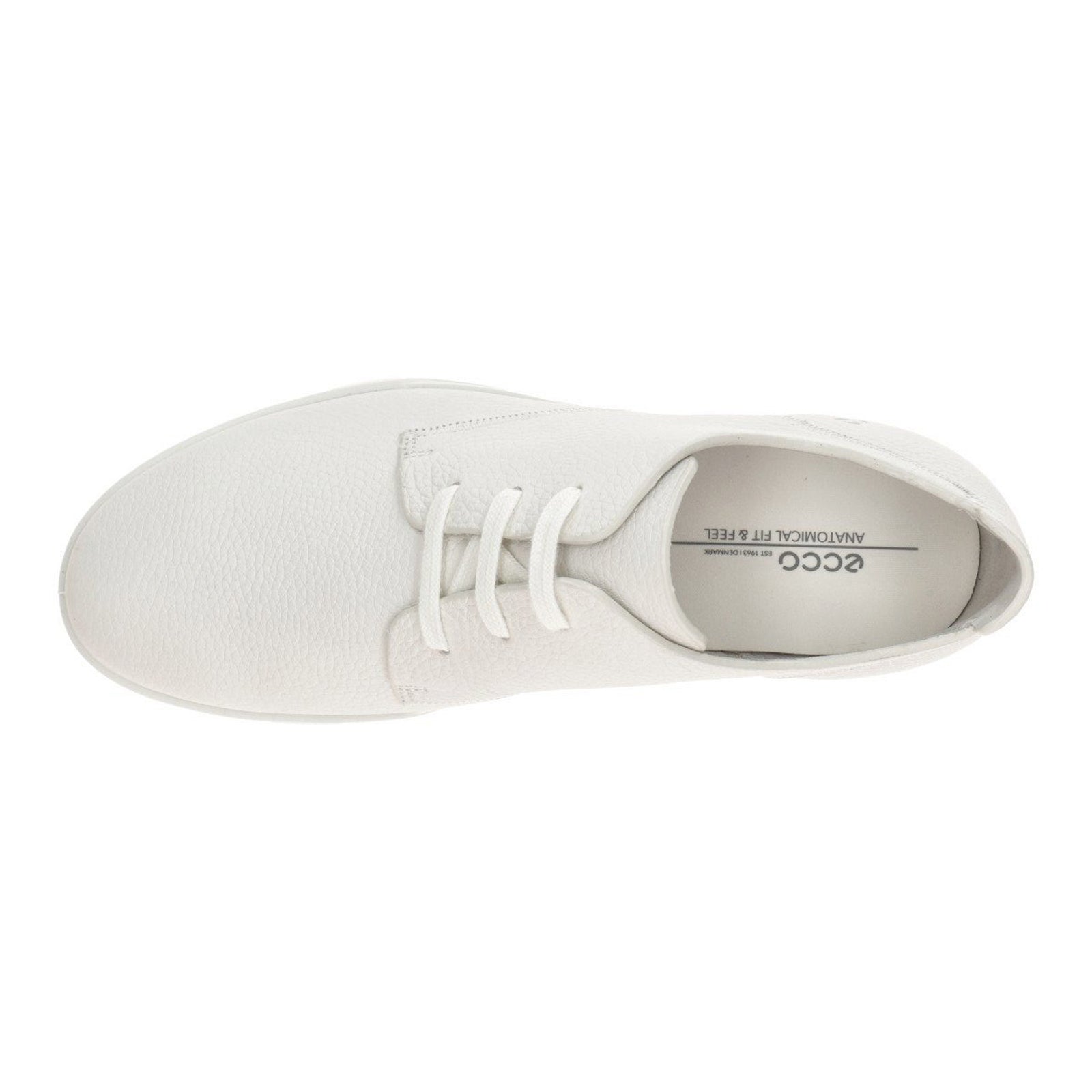 Ecco Leisure Leather Mens Trainers#color_white