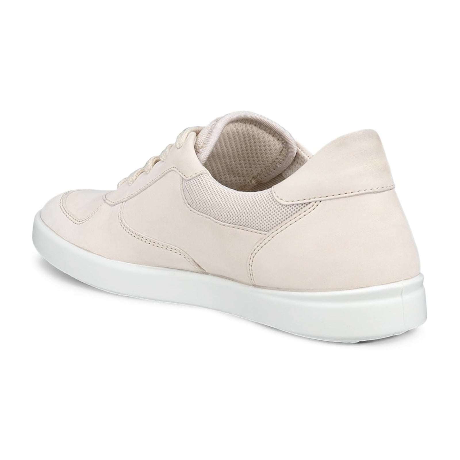 Ecco Leisure Nubuck Leather Womens Trainers#color_limestone